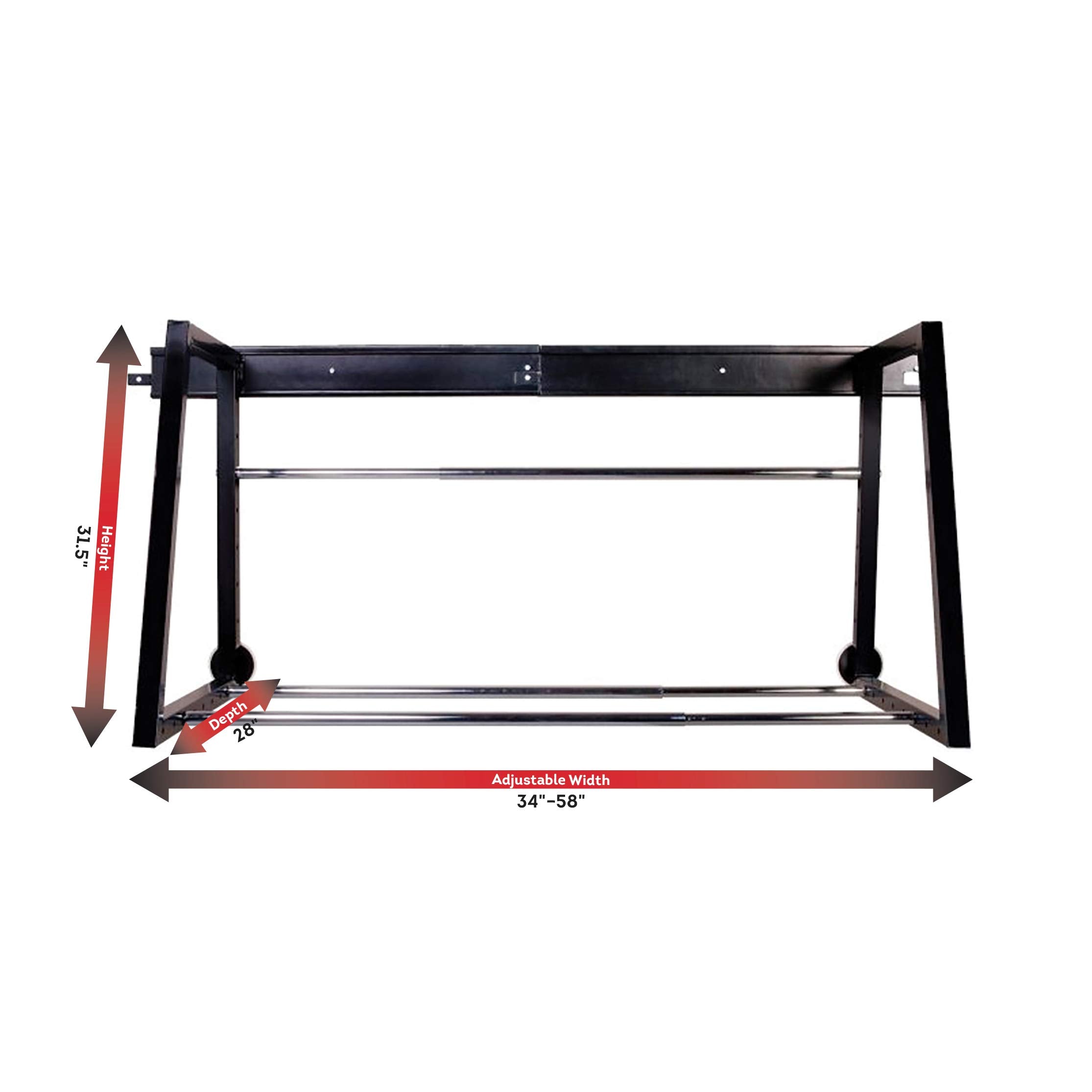 Hyloft 01000 Heavy Duty Adjustable Garage Wall Multi-Tire Rack Storage, Black