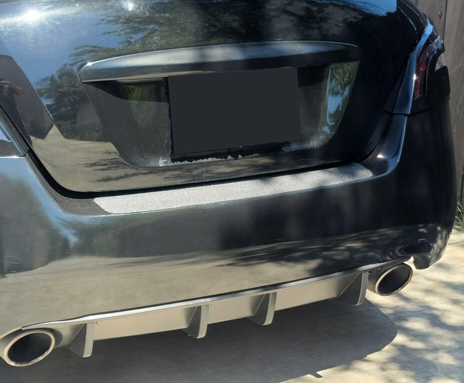 ECOTRIC Rear Bumper Lip Diffuser for 2009-2015 Nissan Maxima, Black, Polyurethane, Medium Size, Model VC-LYAP-268