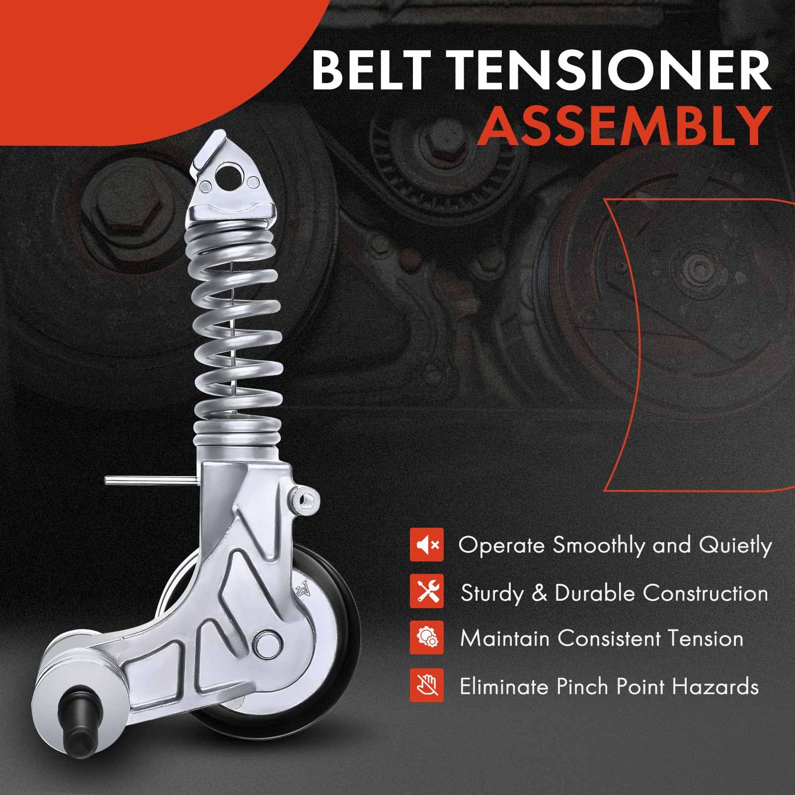 A-Premium Belt Tensioner Assembly with Pulley Compatible with Chevrolet Cruze 2011-2016, Sonic 2012-2019, Trax 2013-2020, Cruze