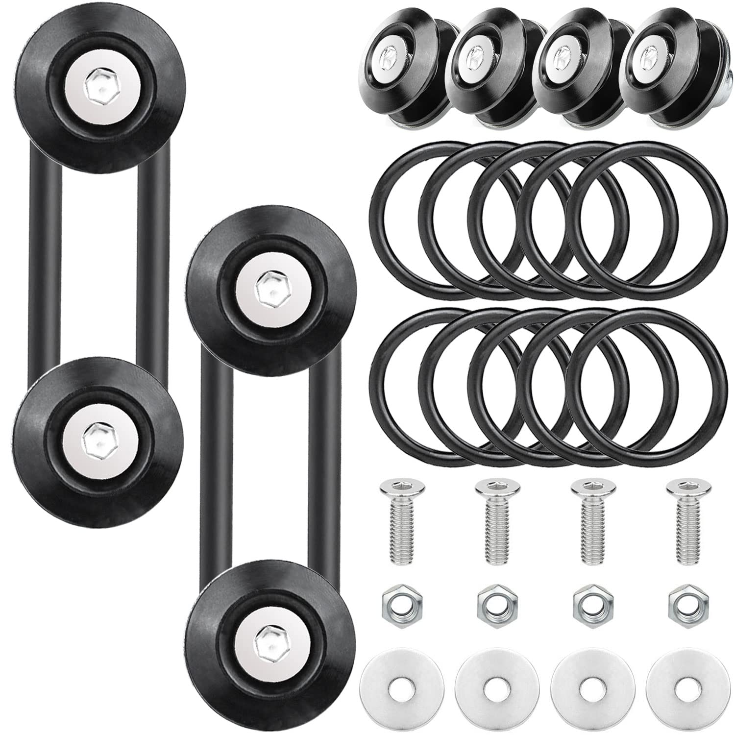 Bumper Quick Release, Mellbree JDM Quick Release Holders Front Rear Bumper Fasteners Trunk Band Fenders clip Kits Compatible for
