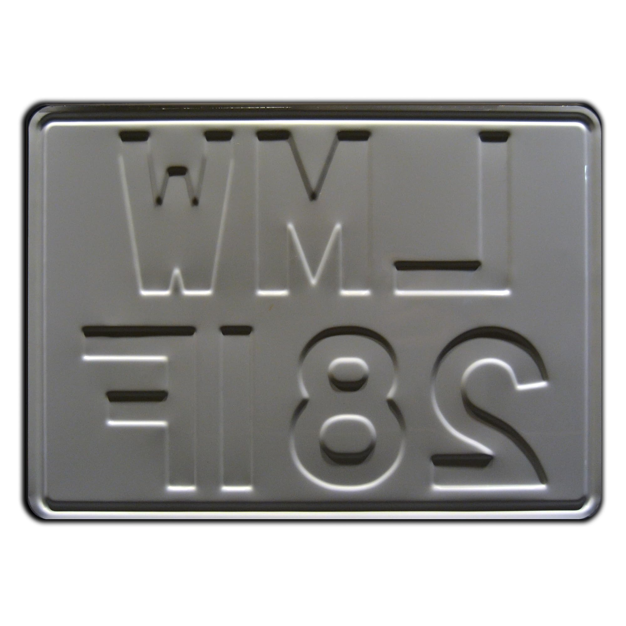 Celebrity Machines Abbey Road Metal Stamped License Plate | LMW 28IF | Yellow Aluminum