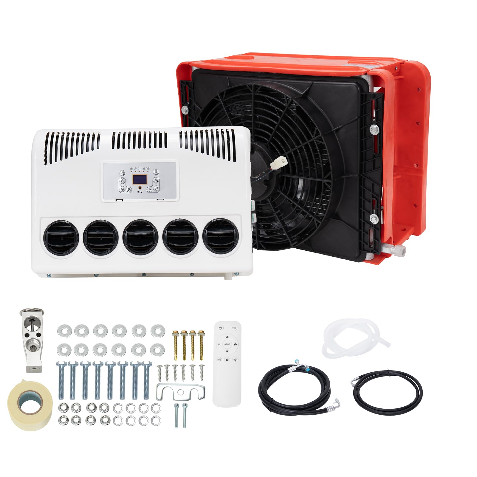 12V RV Air Conditioner 4000 BTU Mini Split DC AC Air Conditioner 12 Volt Unit for Truck Camper Van Trailer Motorhome RV, Fast Co