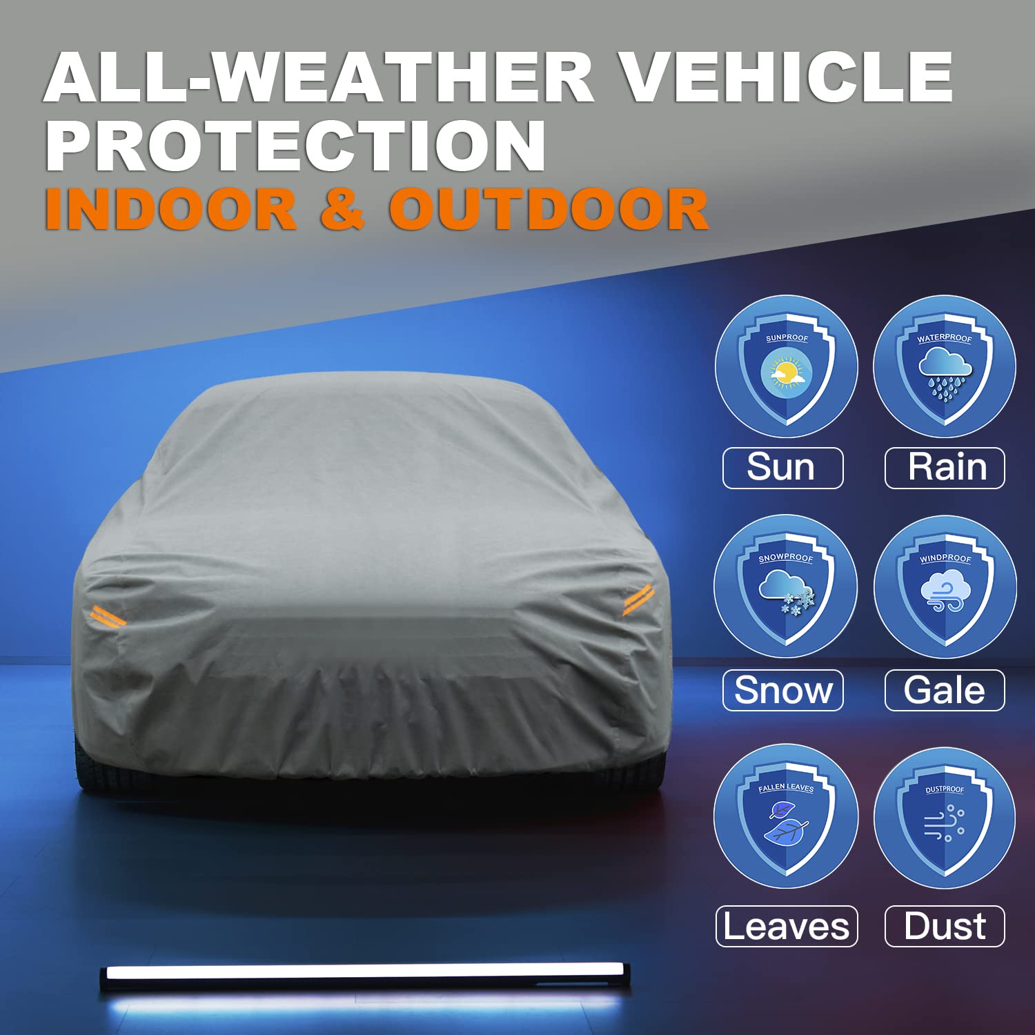 Kayme Heavy Duty Car Cover Custom Fit Acura Rsx (2002-2007) Waterproof All Weather For Automobiles, Full Exterior Covers Sun Rai
