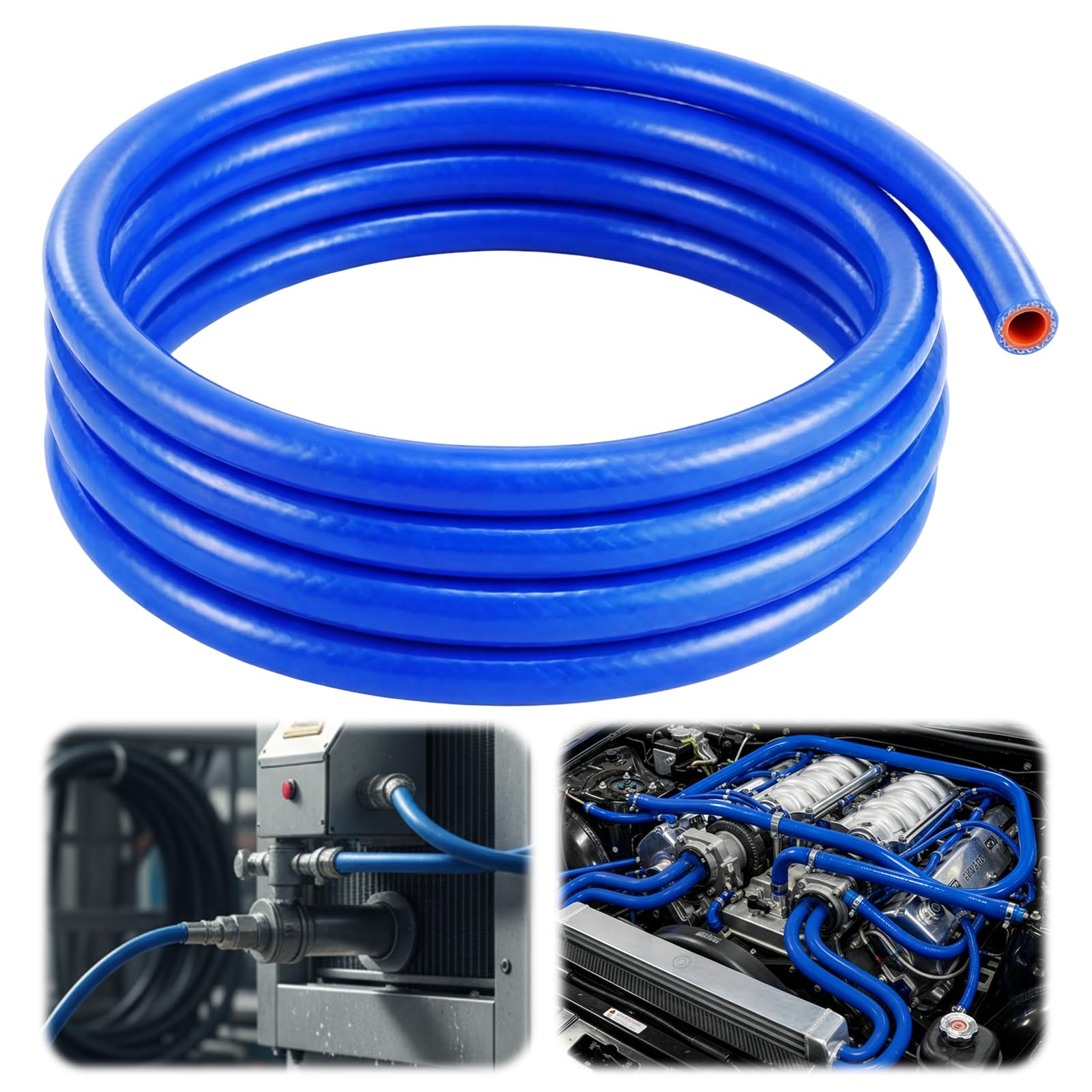 Outus 3/8 ID Silicone Heater Hose 10ft Roll, Coolant Radiator Straight 80 Psi Pressure Reinforced High Temperature for Water/gas