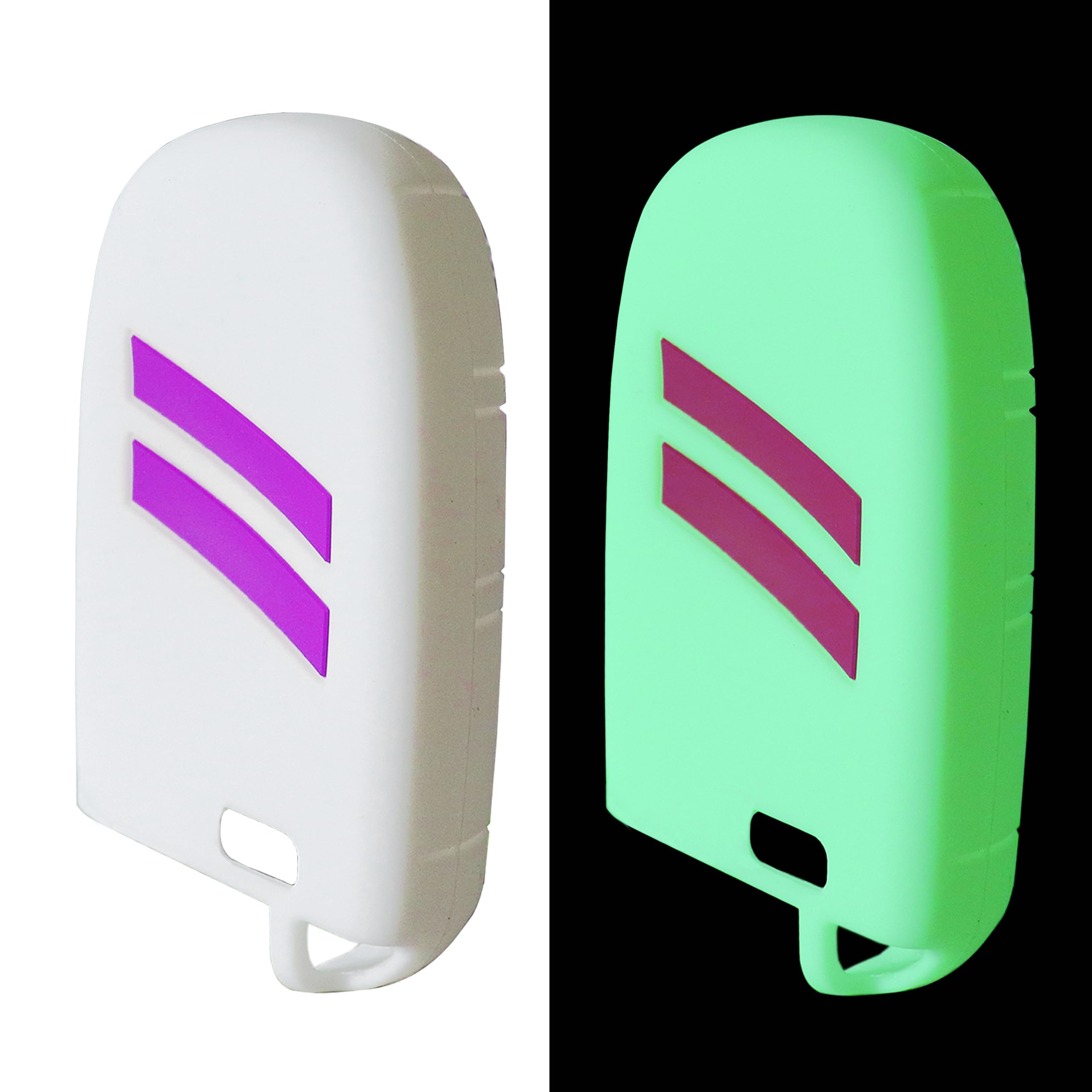YOSRTER 1 Pc Silicone Key Fob Cover Protector for Challenger Charger Durango Journey Dart Glow in Dark 5 Buttons Key Shell for D