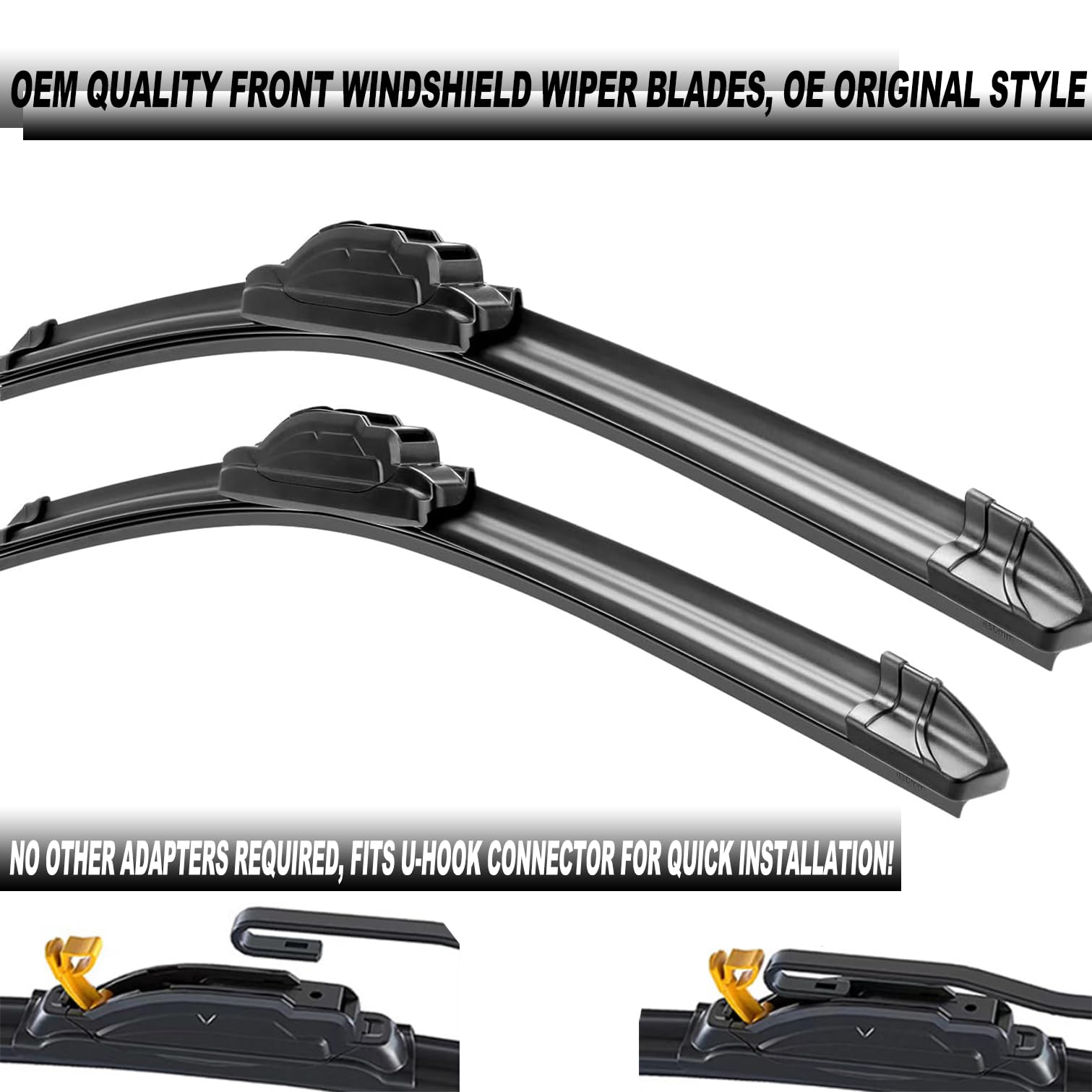 Attke Oem Quality Front Windscreen Wiper Blades For Chrysler 300 2011-2020/Chevrolet Camaro 2010-2015/Honda Odyssey 1999-2004 Pi