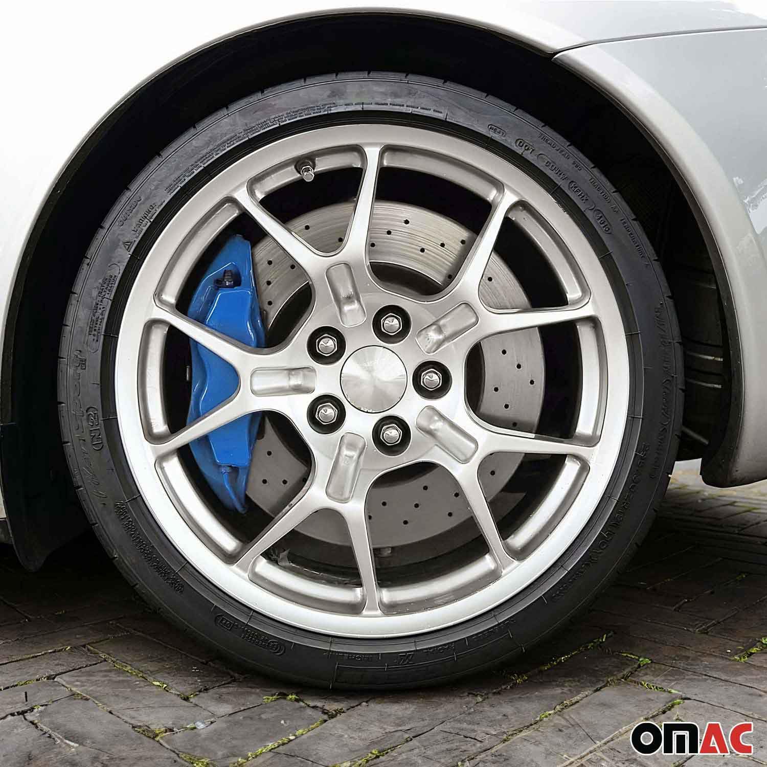 Omac Brake Caliper Epoxy Based Car Paint Kit Florida Blue Glossy High-Temp