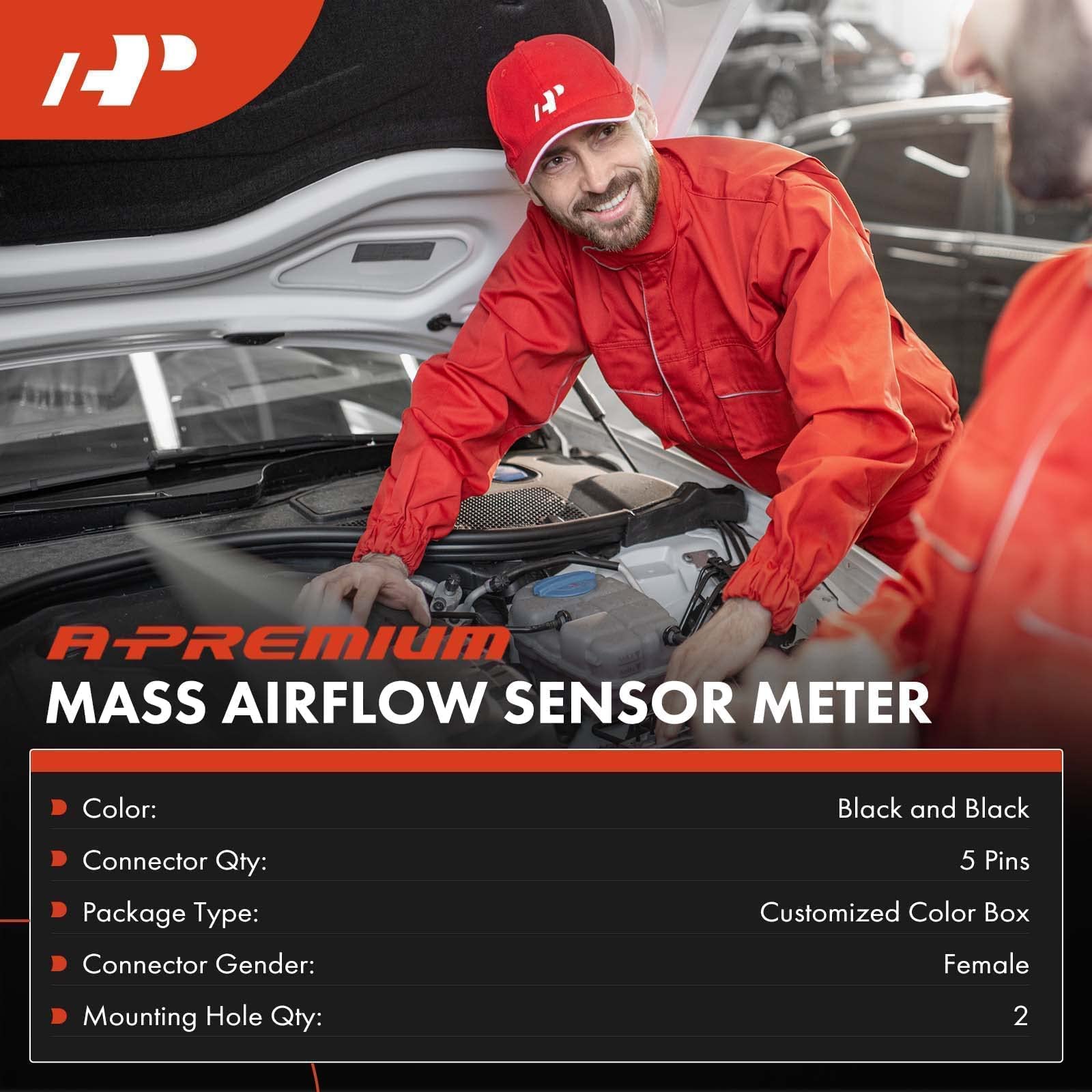 A-Premium Mass Air Flow Sensor Meter MAF Compatible with Nissan Frontier 05-18, Murano 03-14, Armada, Maxima, Rogue, Xterra & In