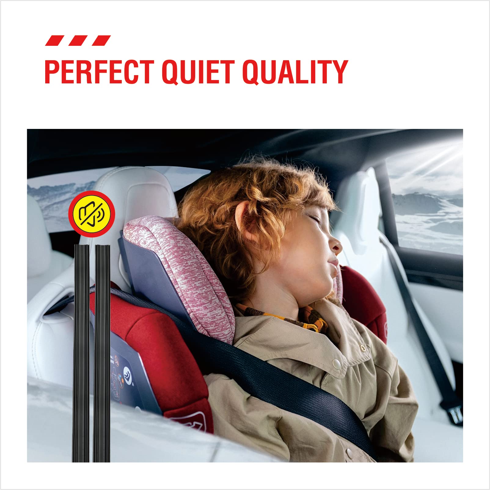 26 Inch Frameless Adjustable Size Of Universal 4 Pcs Refills Replacement Windshield Wiper Refills Replacement For Tesla,Toyota,H