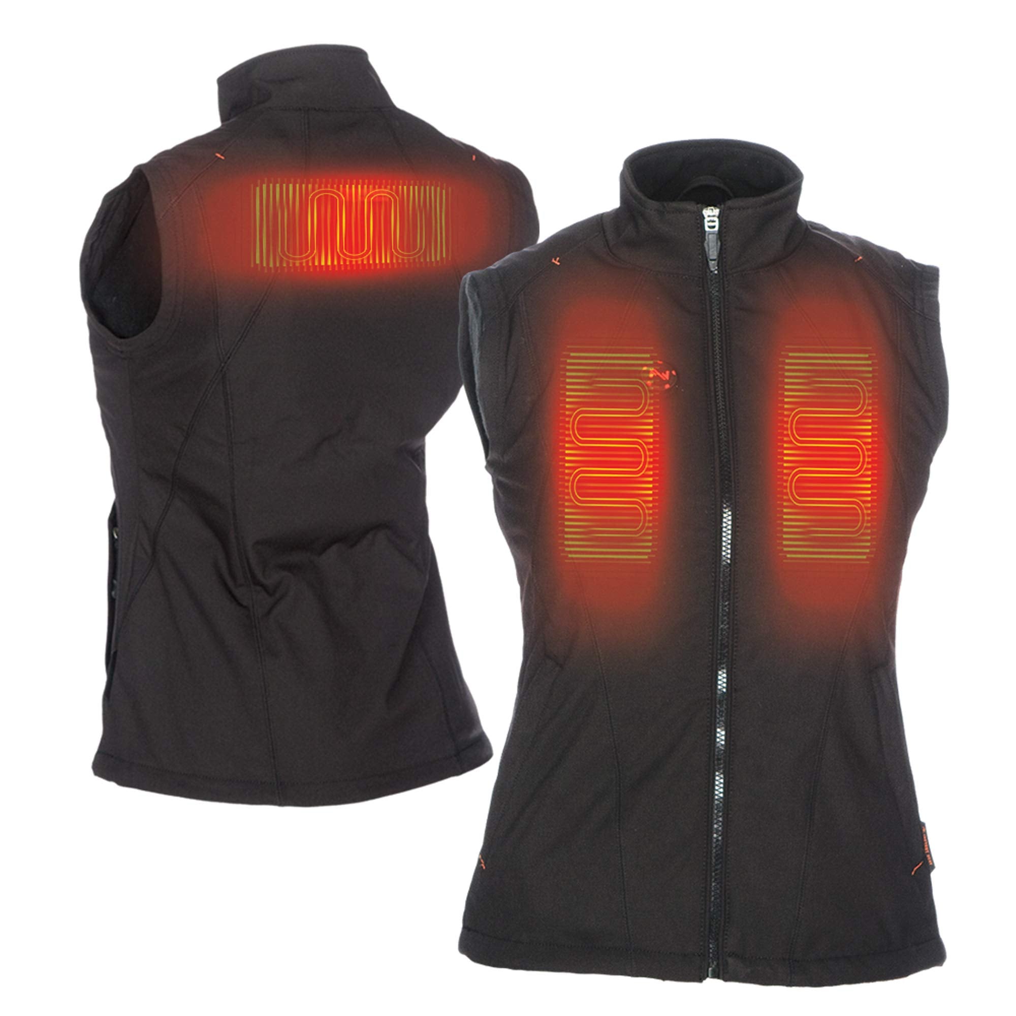 Mobile Warming Womens Dual Power Heated 12.v Vest (Black, Small)