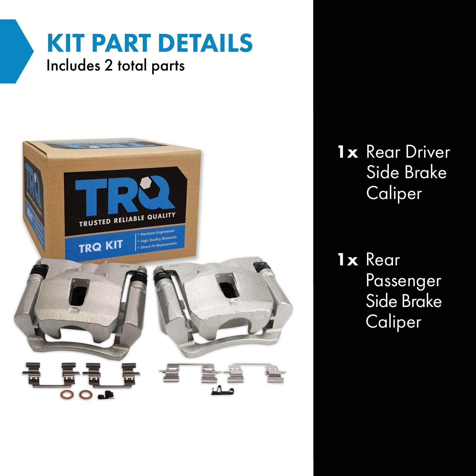 Trq Rear Brake Caliper Set Compatible With 2015-2019 Chevrolet Colorado Gmc Canyon