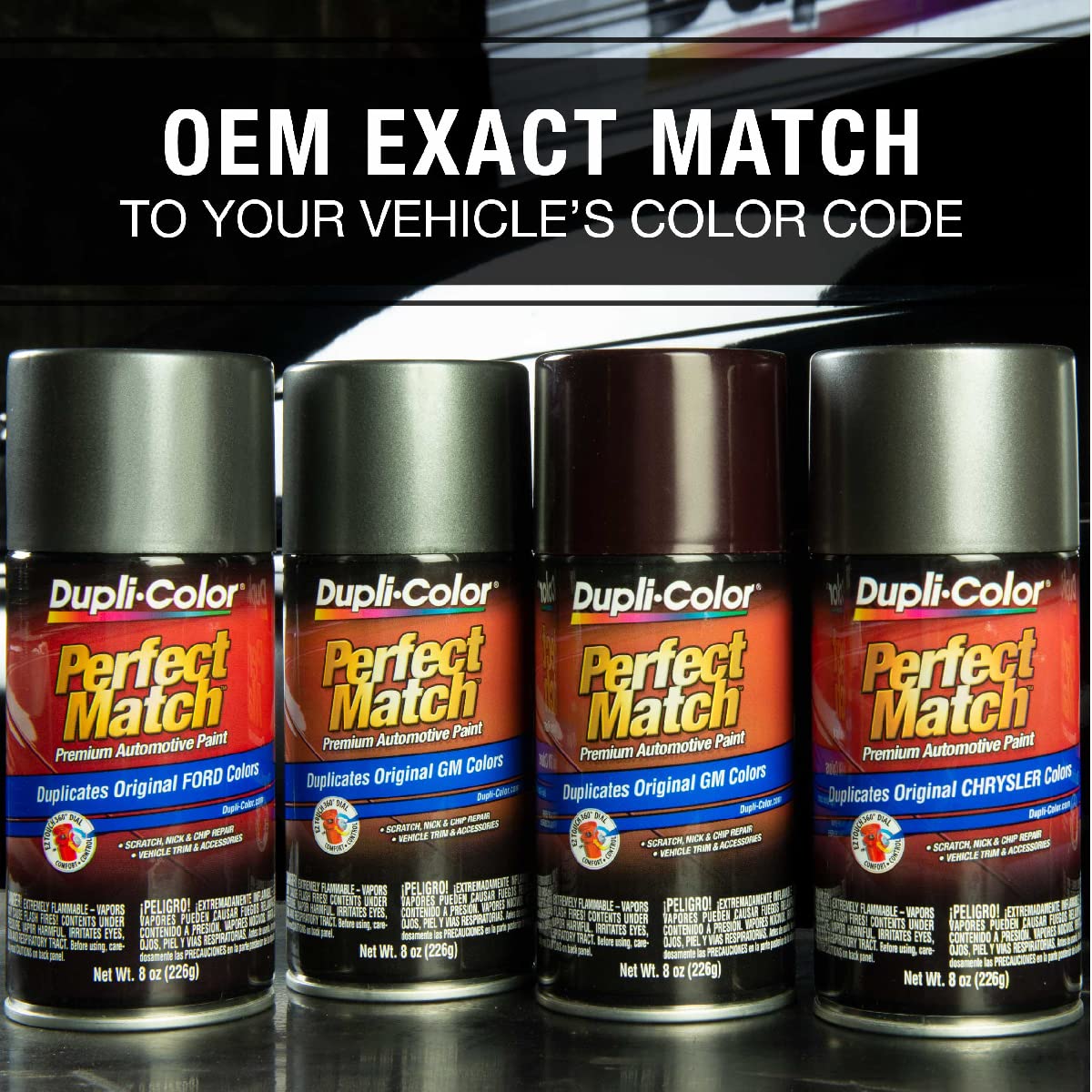 Dupli-Color Ebty16197-6Pk Perfect Match Automotive Spray Magnetic Grey, 1G3 - 8 Oz. Aerosol Can, 6-Pack