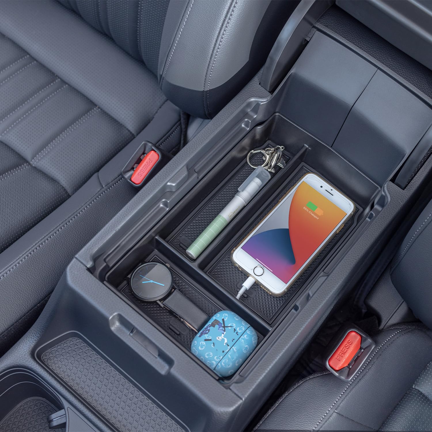 Pimcar Center Console Organizer Compatible With Honda Crv 2023 2024 2025 Accessories Cr-V Hybrid Sport Armrest Tray Abs Plastic