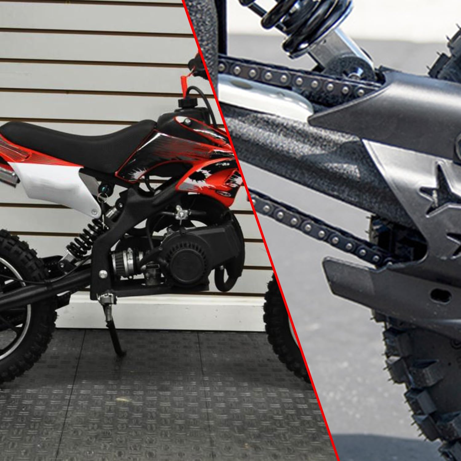 KAMIER T8F 116 Link Drive Chain for 43cc-49cc 2-Stroke Pocket Rocket & Mini Chopper, Heavy Duty ATV Dirt Bike Parts