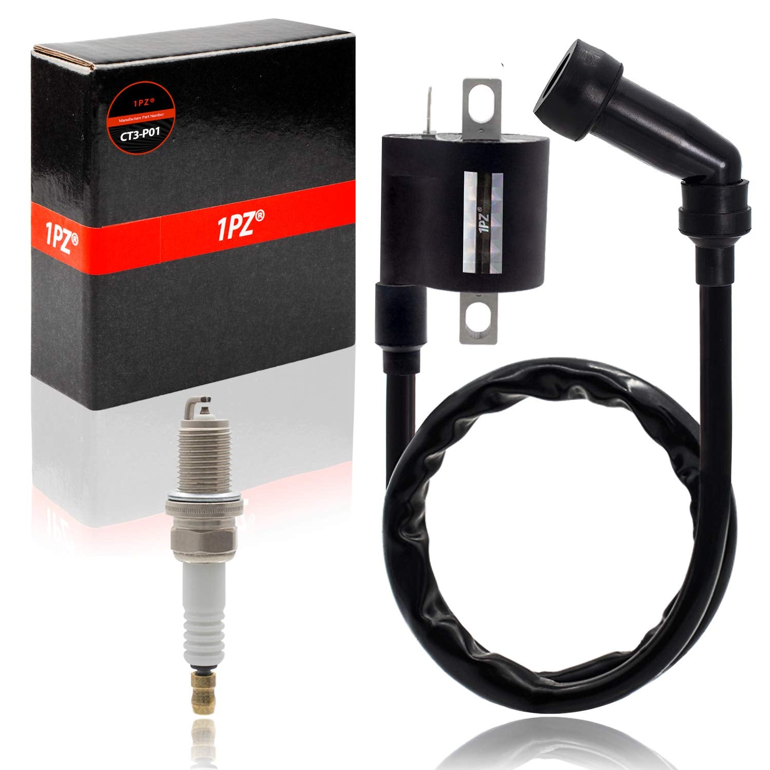 1Pz Ct3-P01 Ignition Coil Spark Plug For Polaris Atv Trail Boss 325 330 2003 2004 2005 2006 2007 2008 2009 2010 2011 2012 2013