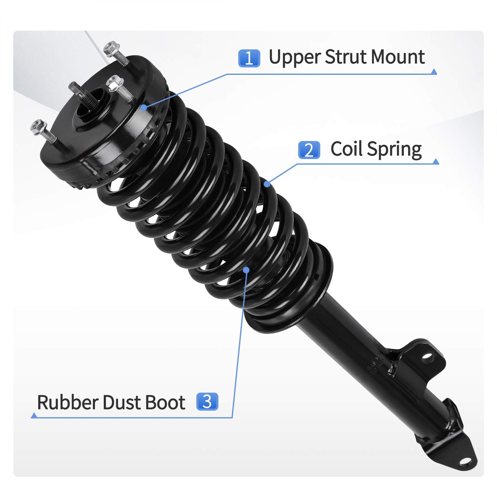 YITAMOTOR Front Complete Struts & Rear Shocks for 2005-2010 Chrysler 300, 2006-2010 Dodge Charger, 2005-2008 Dodge Magnum R