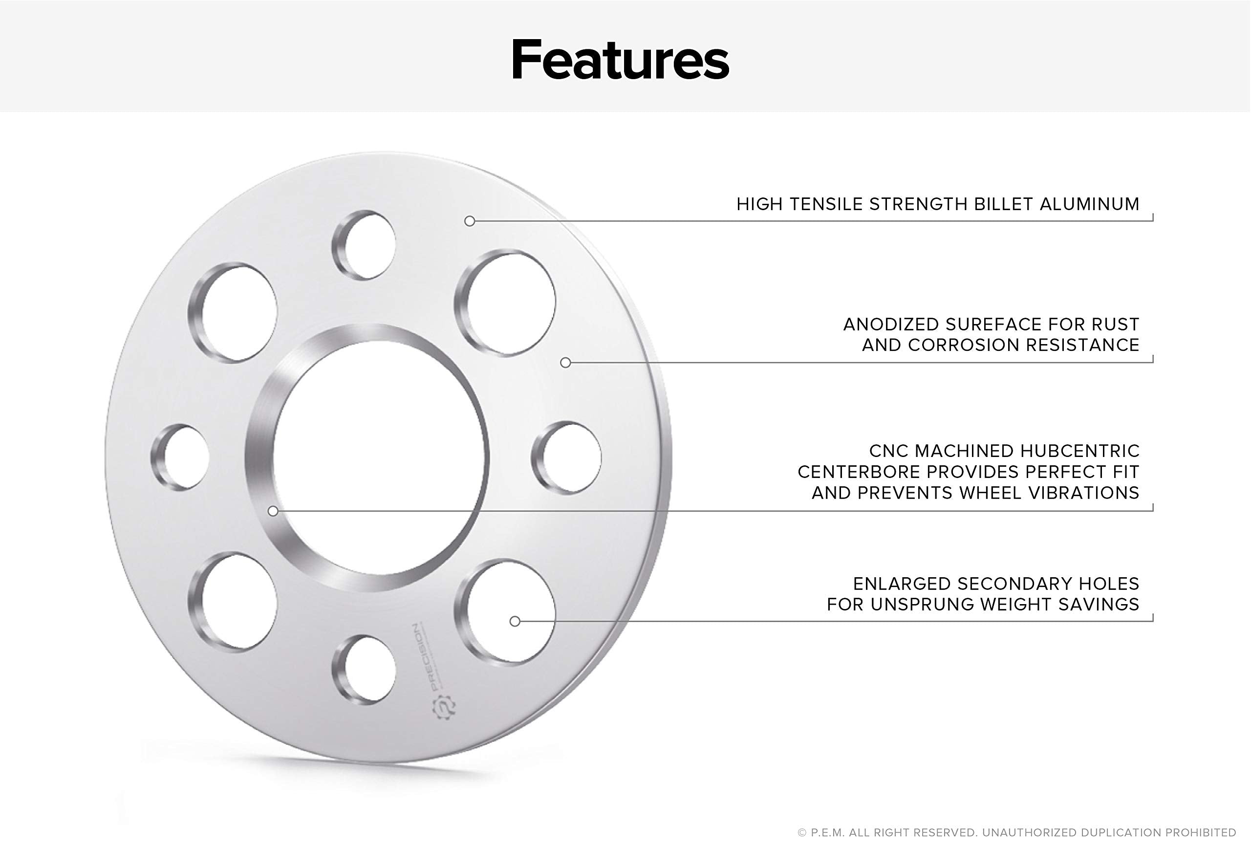 Stancemagic - 5Mm Hubcentric 4X100 Wheel Spacers (56.1Mm Bore) - Compatible With Honda Accord Civic Fit Crx Prelude, Acura Integ