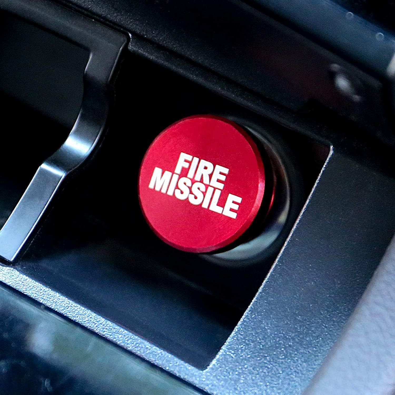 Melife 2Pcs Car Cigarette Lighter Cover, Aluminum Dustproof Fire Missile Nitrous Button, 12V Universal Replacement Socket Cover
