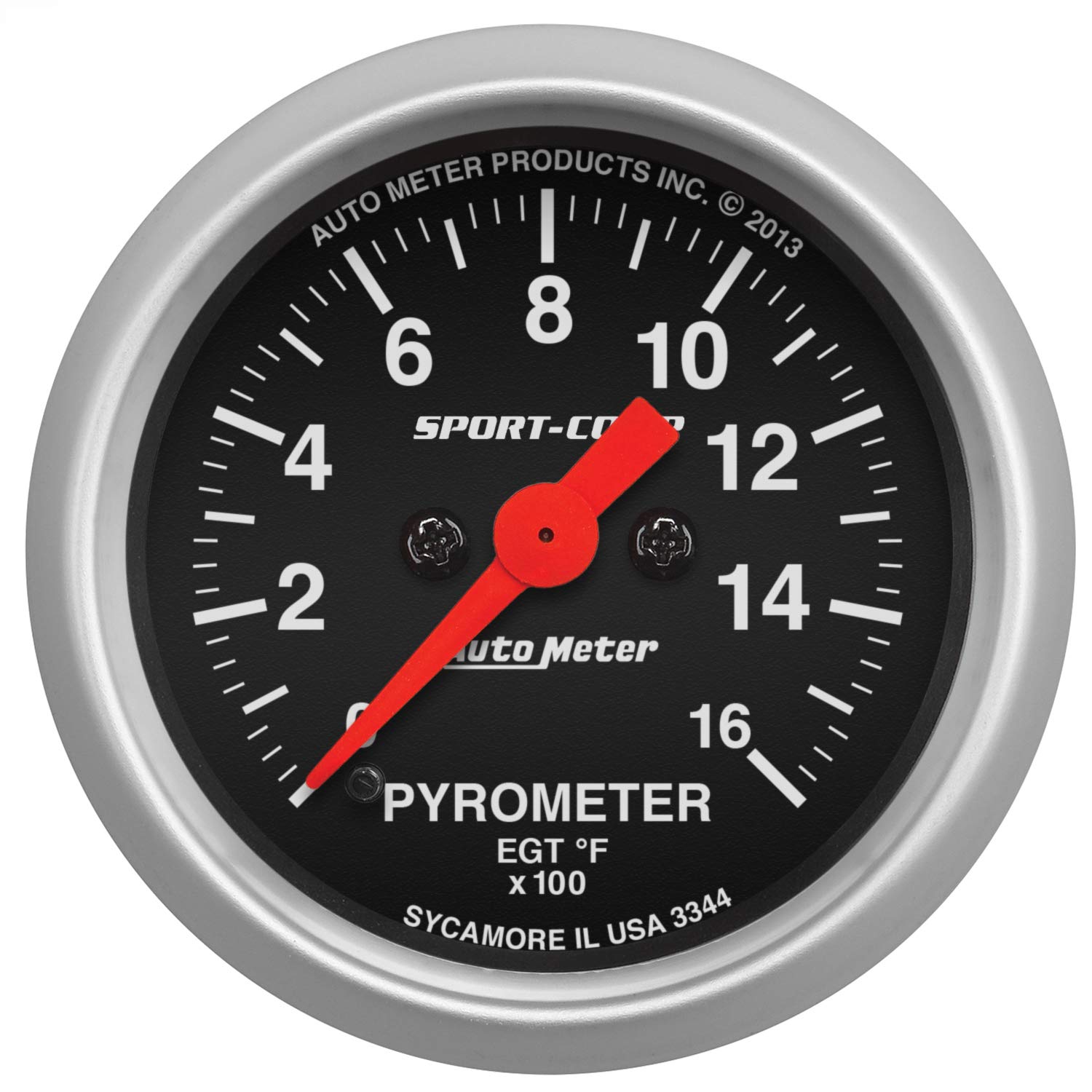 Auto Meter 3344 SportComp Electric Pyrometer Gauge Kit, 2.3125 in.