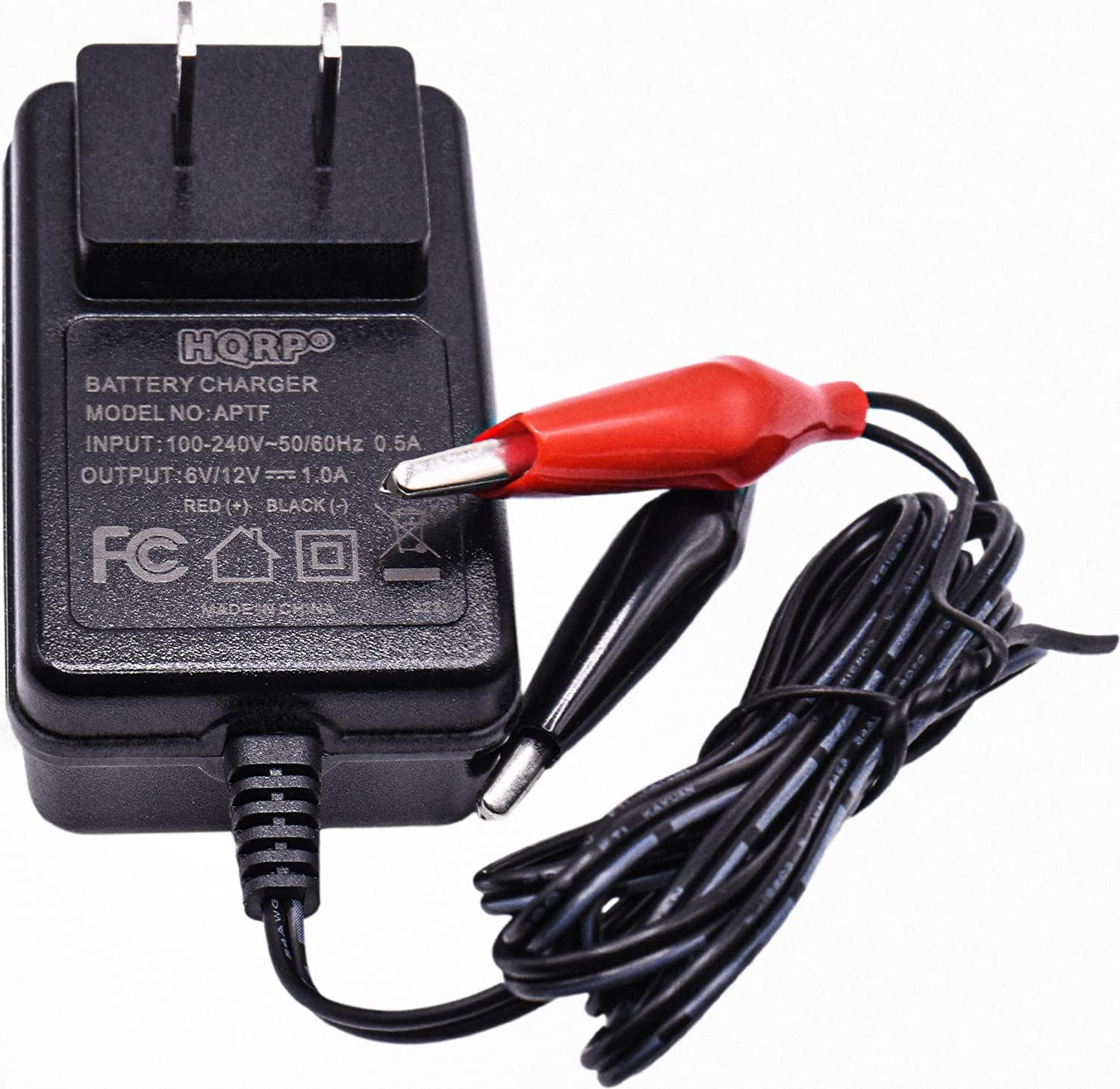 HQRP Fully Automatic 6V / 12V Sealed Lead Acid Smart Battery Charger SLA Maintainer Compatible with Car Truck Motorcycle, Alliga