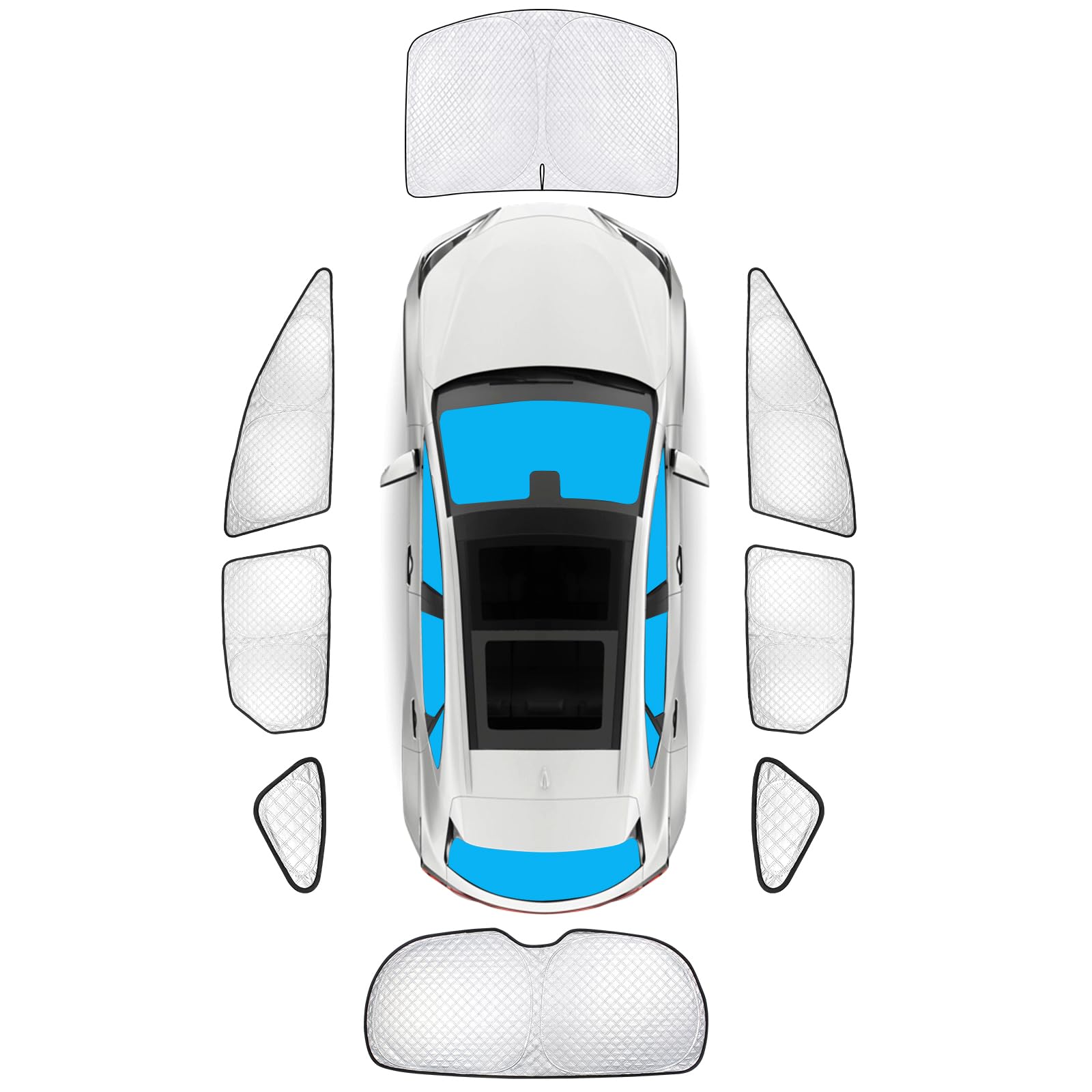 Kmf Windshield Sun Shade Replacement For Lexus Nx Accessories 2022-2024, Side Window Sun Shade Cover Sun Visor Shield Cover,Rear
