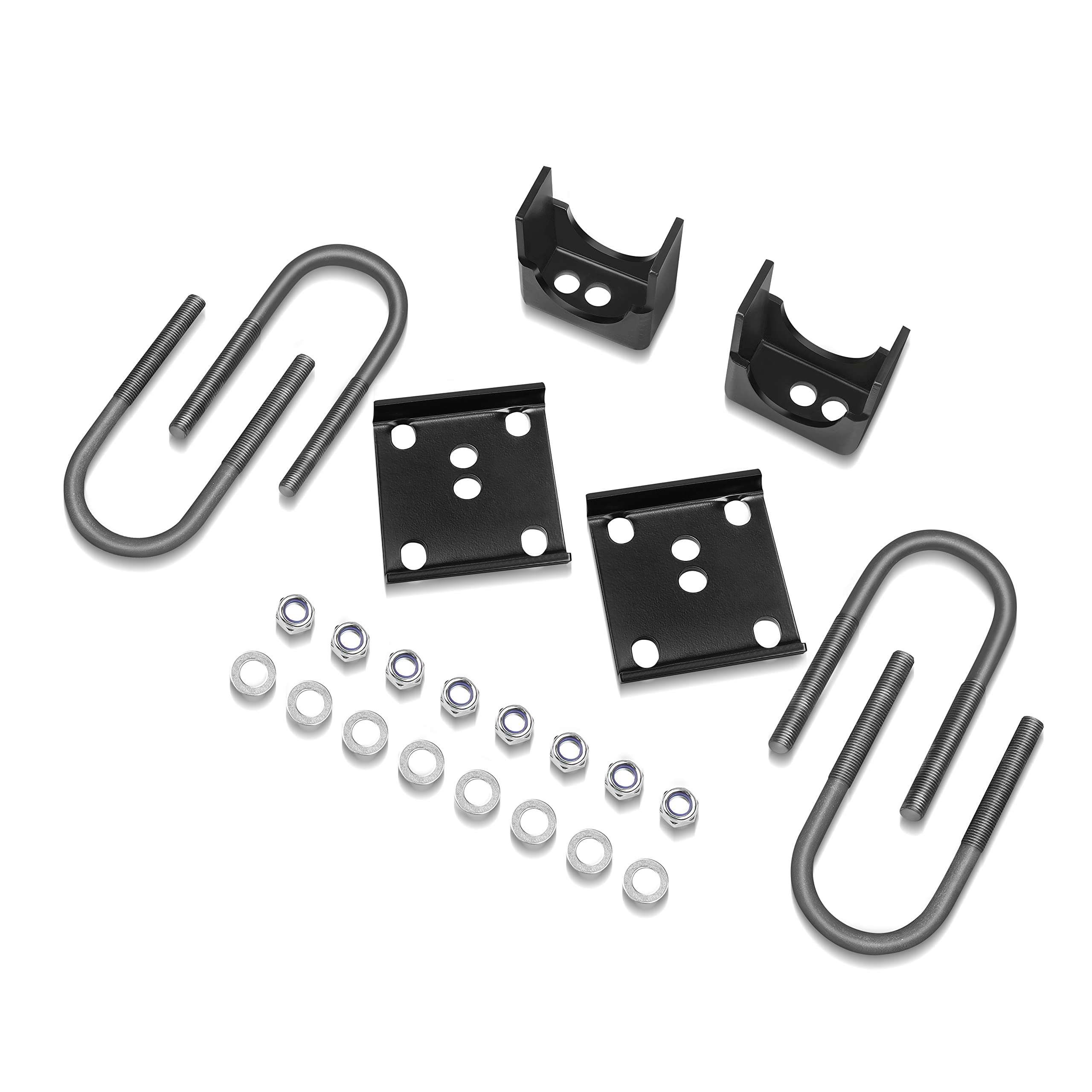JY PERFORMANCE Truck Rear Axle Flip Kit 5'' Drop C Notch Kit Shock Compatible With 1973-1987 Chevrolet C10 C15 GMC 1/2 Ton Truck