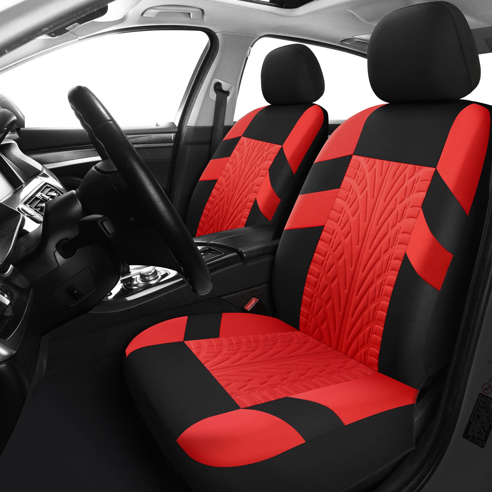 Varcozy Car Seat Covers Full Set, Front Seat Covers And Split Rear Bench Seat Covers For Car, Universal Cloth Seat Covers For Su