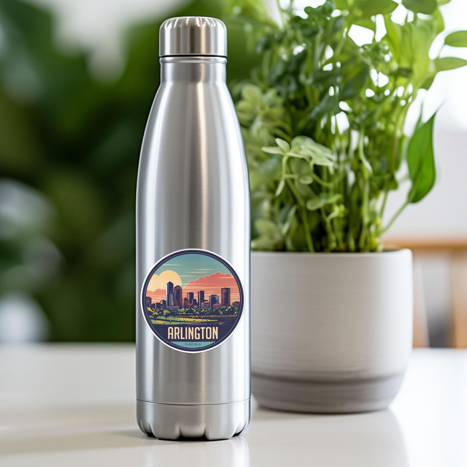 Arlington City Sticker - Waterproof Vinyl Decal for Car Bumper, Laptop, Water Bottle, Wall, and Window, Size - 3'' Longer Side