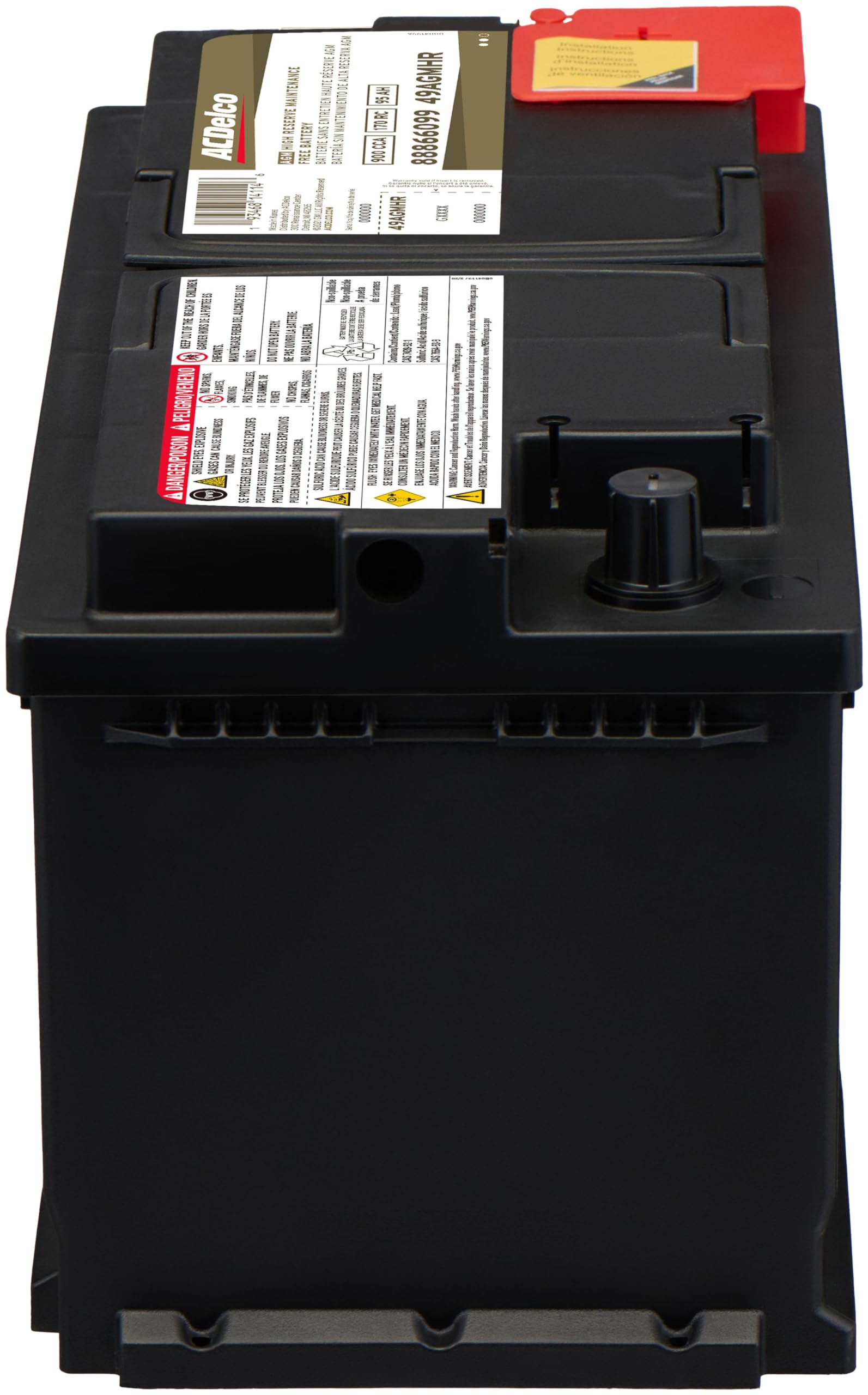 ACDelco Gold 49AGMHR 36 Month Warranty High Reserve AGM BCI Group 49 Battery