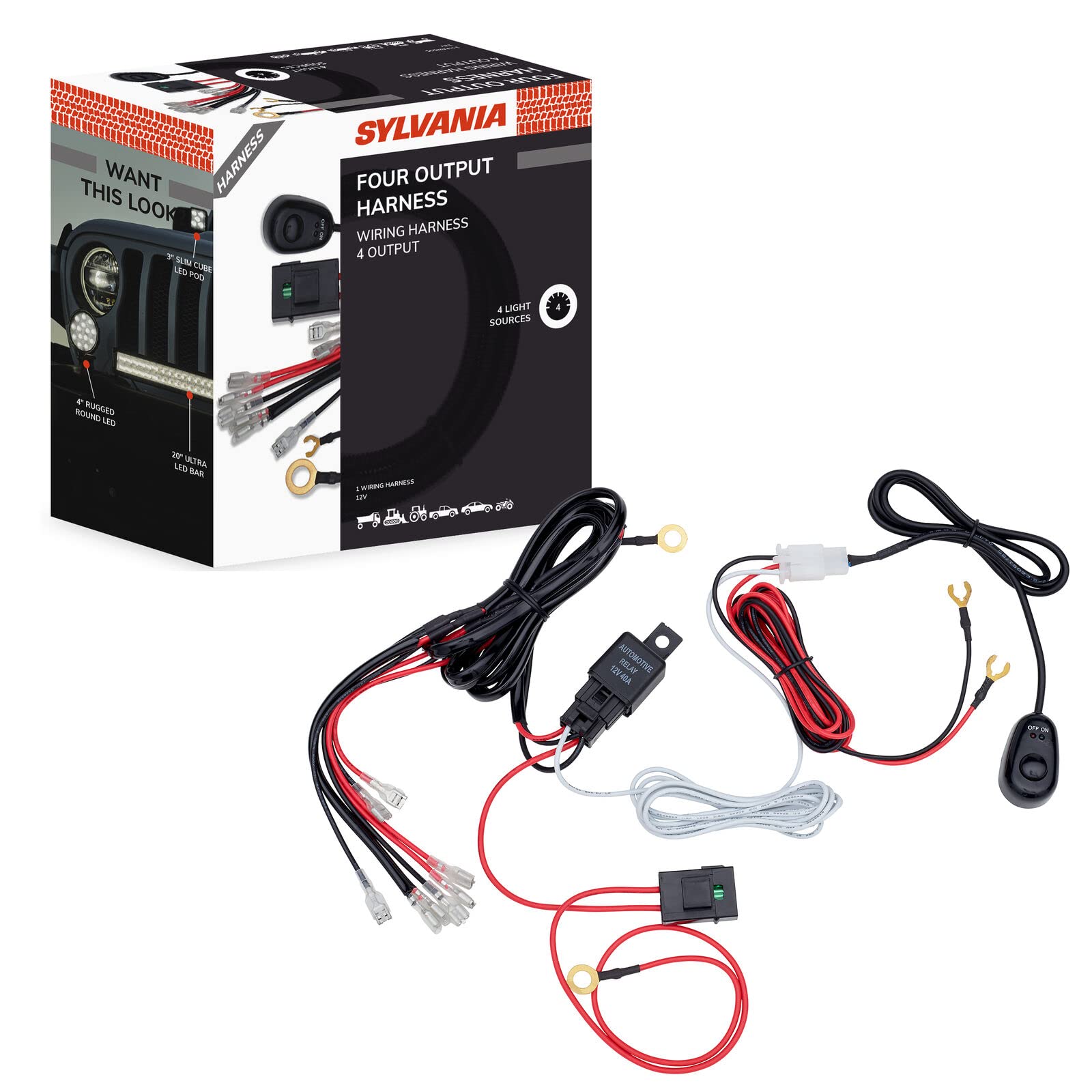 Quad Light Source: Pigtail Lightbar Harness