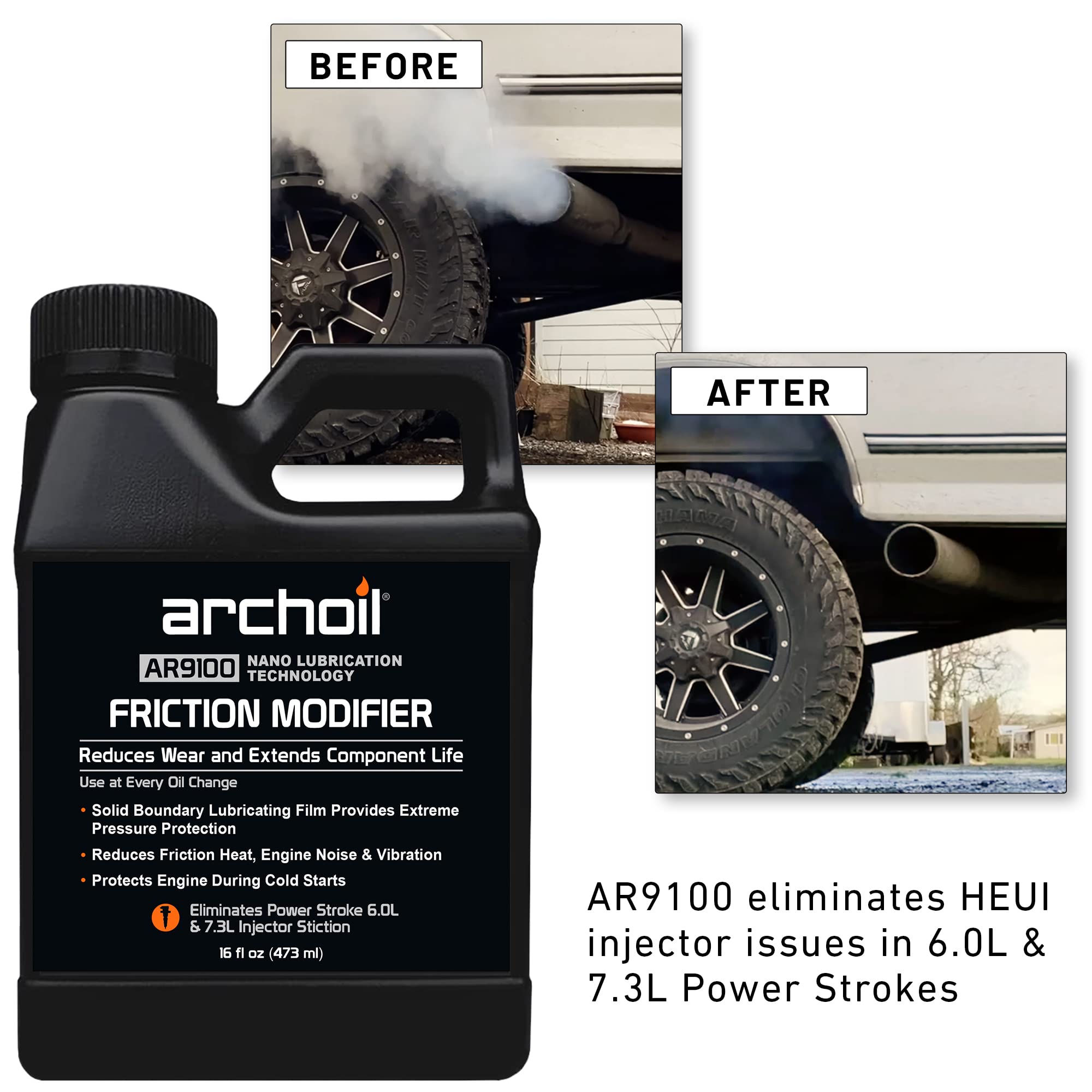 Archoil AR9100 Friction Modifier Value Pack - Two 16oz Bottles for Powerstroke Treatments, Silicone Material