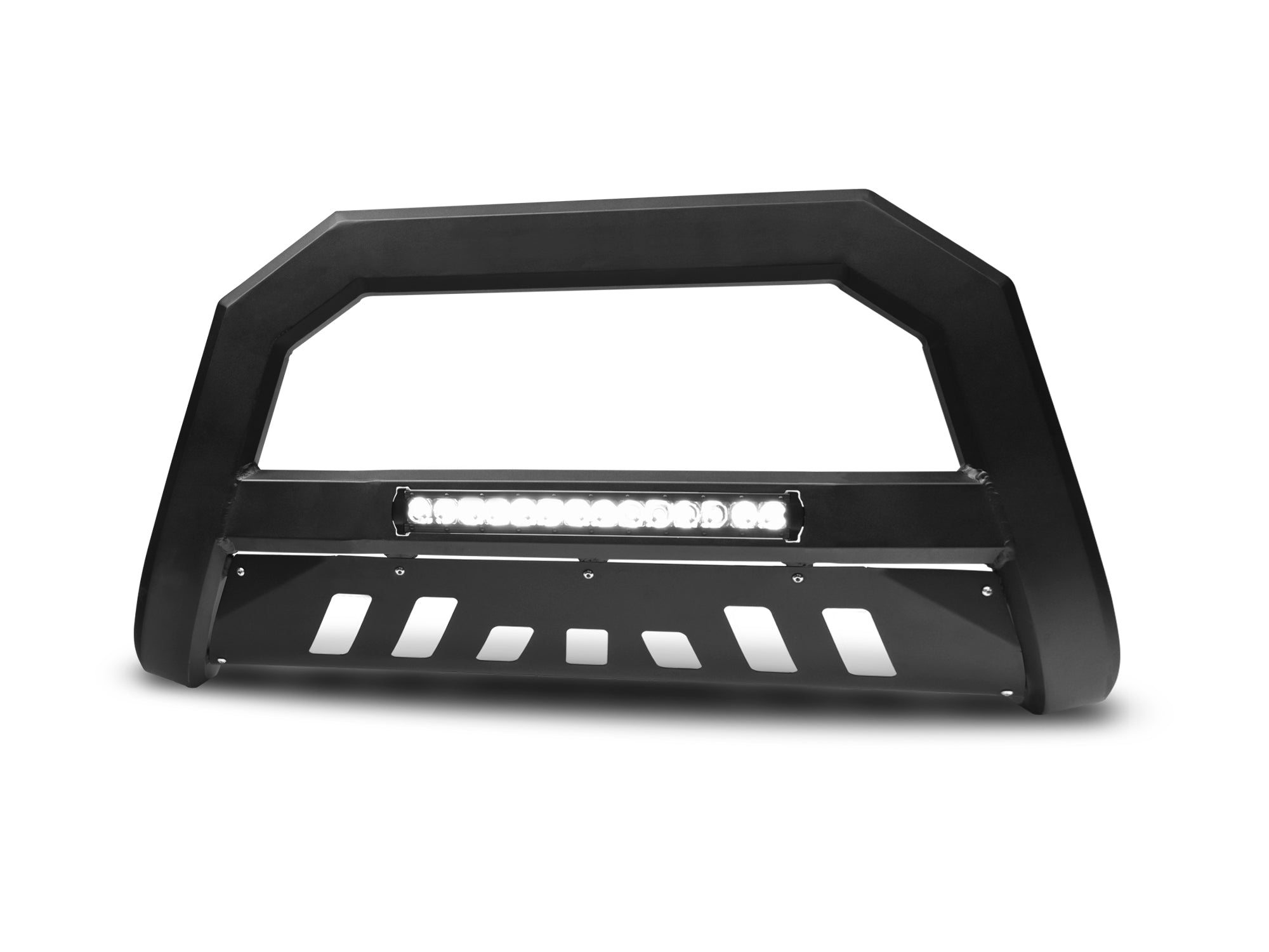 Armordillo 2015-2019 Chevy Colorado Ar Series Bull Bar W/Led - Matte Black W/Aluminum Skid Plate