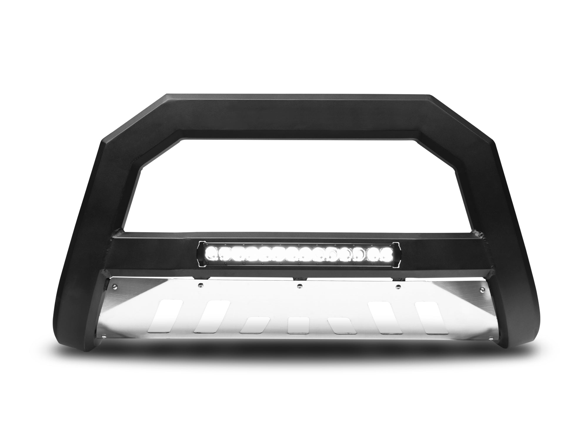 Armordillo 2011-2018 Toyota Sienna Ar Series Bull Bar W/Led - Matte Black W/Aluminum Skid Plate