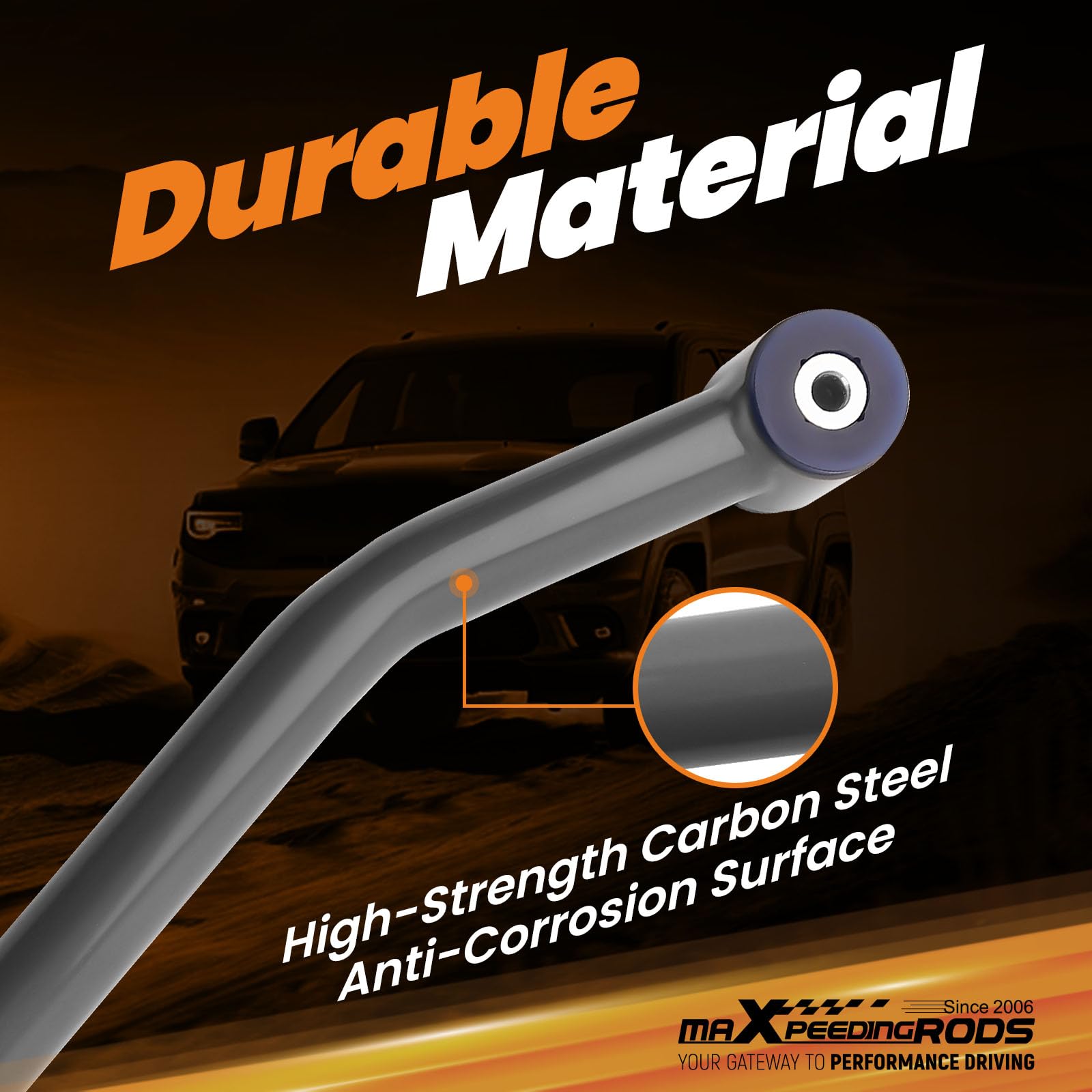 maXpeedingrods 1.5-4.5'' Lift Front Track Bar for Jeep Cherokee XJ 1984-2001, Wrangler TJ 1997-2006, Adjustable Panhard Rod