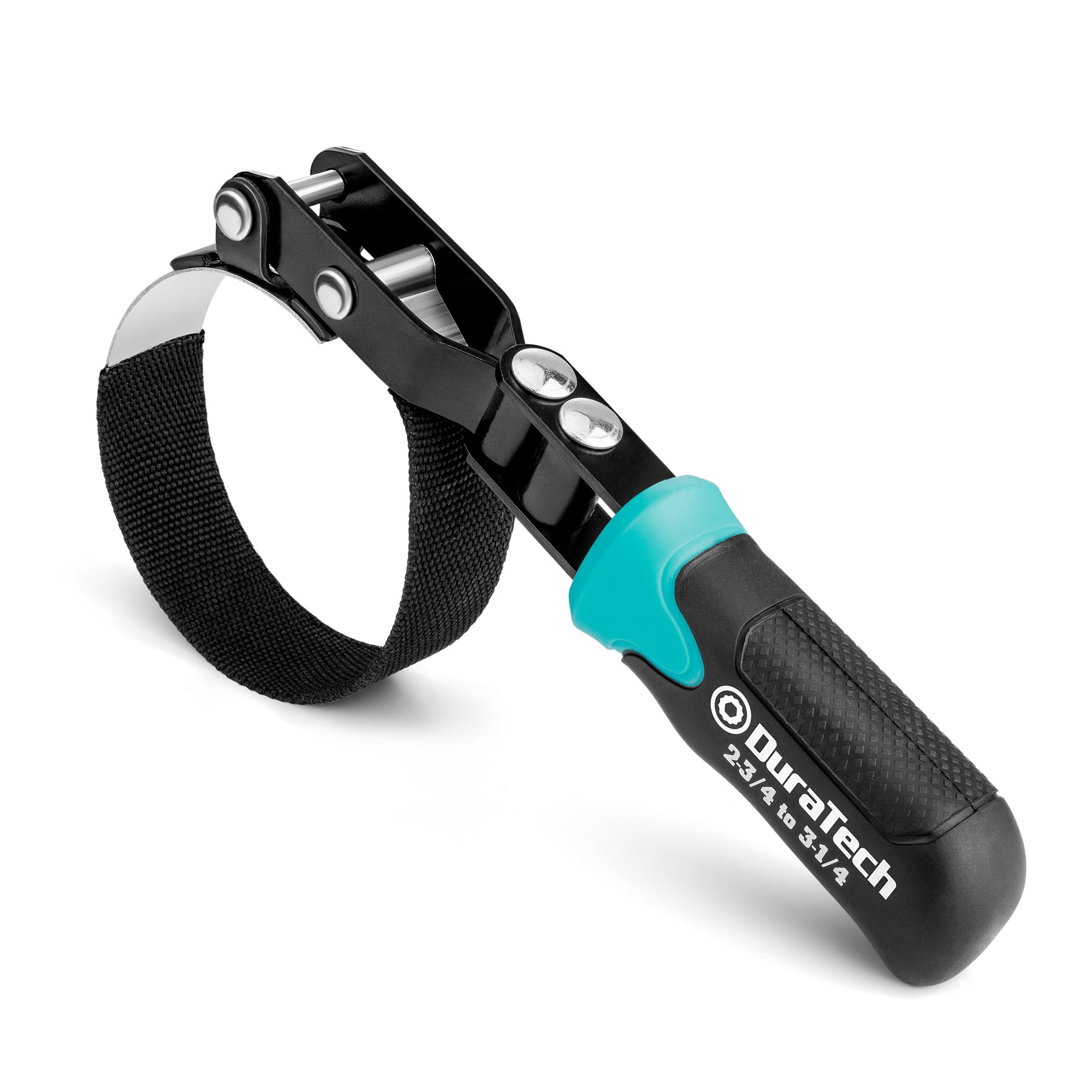 DURATECH AntiSlip Small Swivel Oil Filter Wrench, Oil Filter Removal Tool Fits Filters 23/4inch to 31/4inch, Perfect for Car Repair