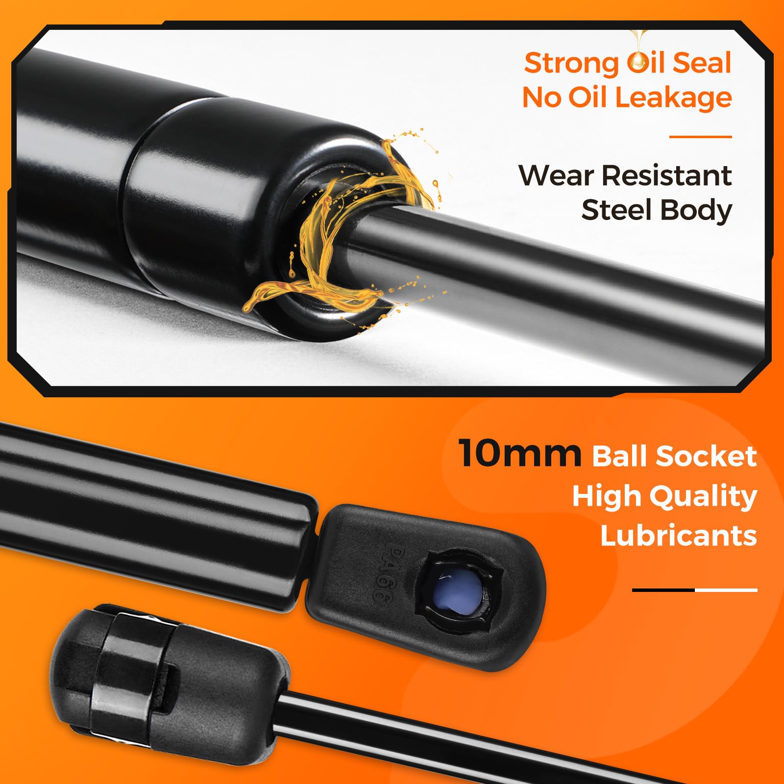 Pm3990 29 Inch Gas Strut 150 Lbs Per Shock Prop,28'' Heavy Duty Lift Support For Camper Awning Undercover Truck Rv Bed Cover Ton