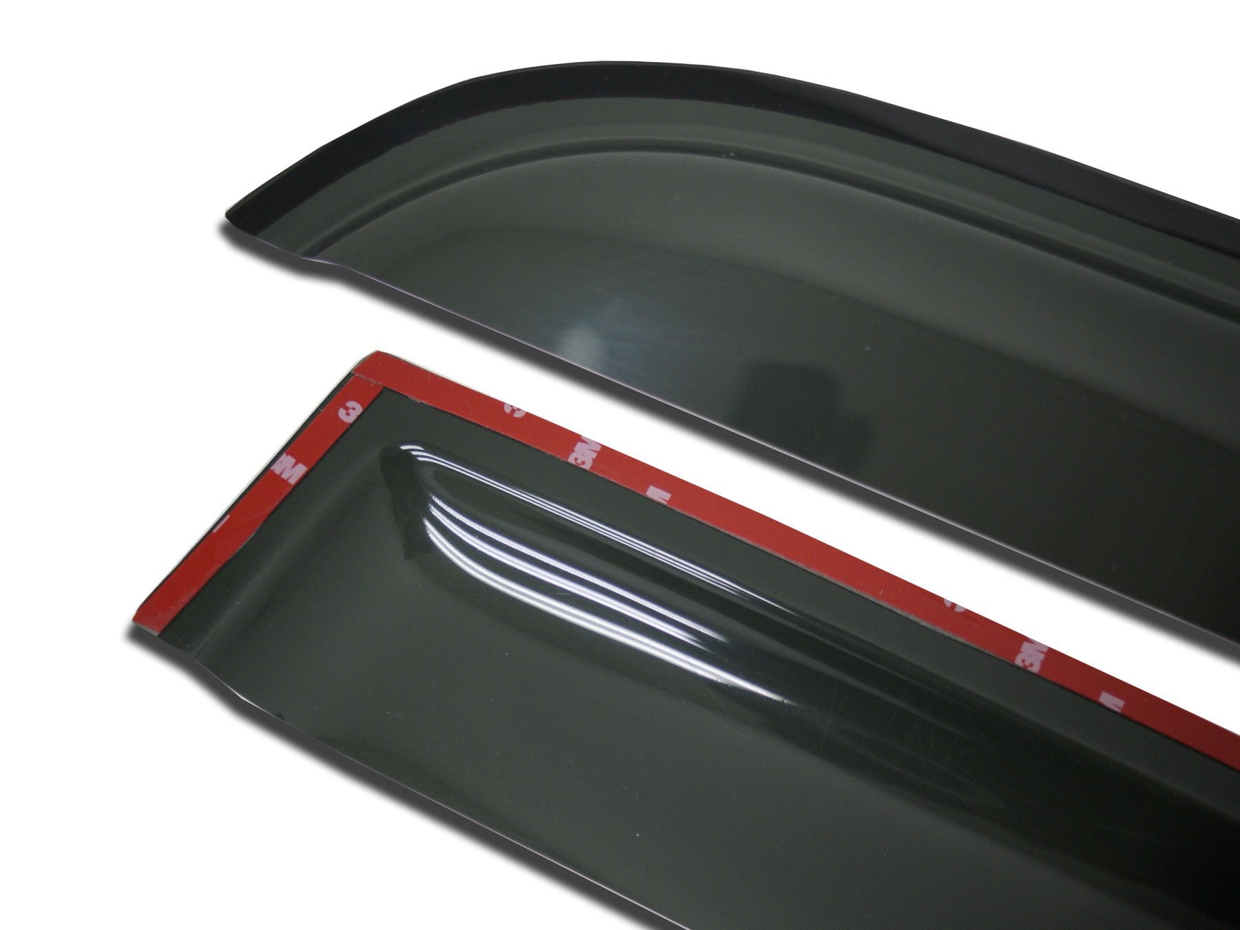 TuningPros WV-060-2 Window Visor Deflector Rain Guard Dark Smoke 2-pc Set