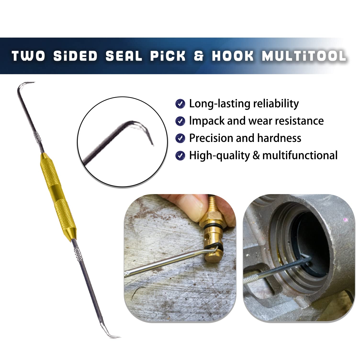 Camoo Seal Twistors Installation Tool Set - Hydraulic Cylinder Piston Rod U-Cup Tool for 0.7"-6.5" Seals (6 Pieces)
