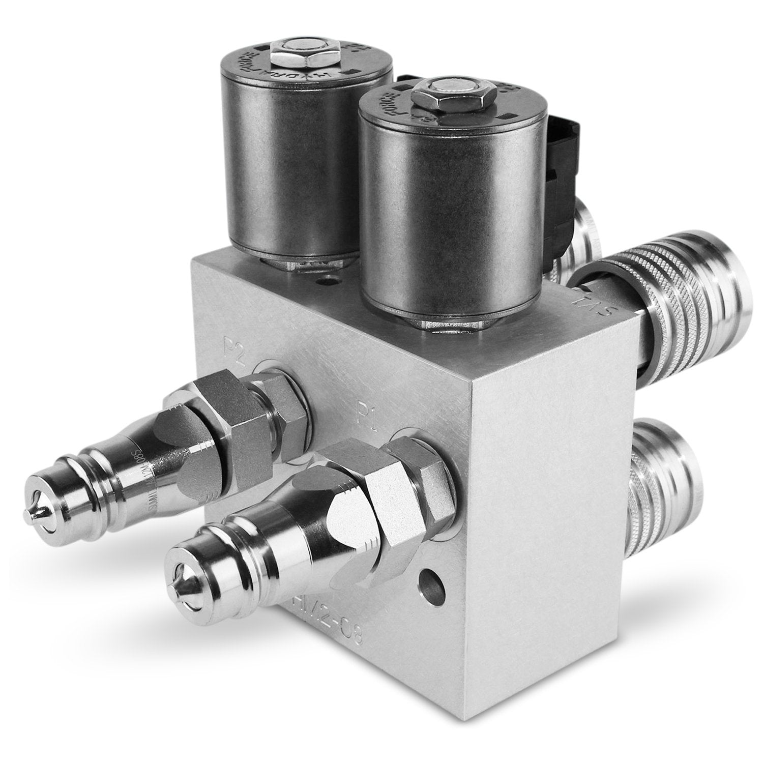 Summit Hydraulics Hydraulic Multiplier SCV Splitter Valve Kit HM2-08 with Couplers & Switch Box Control