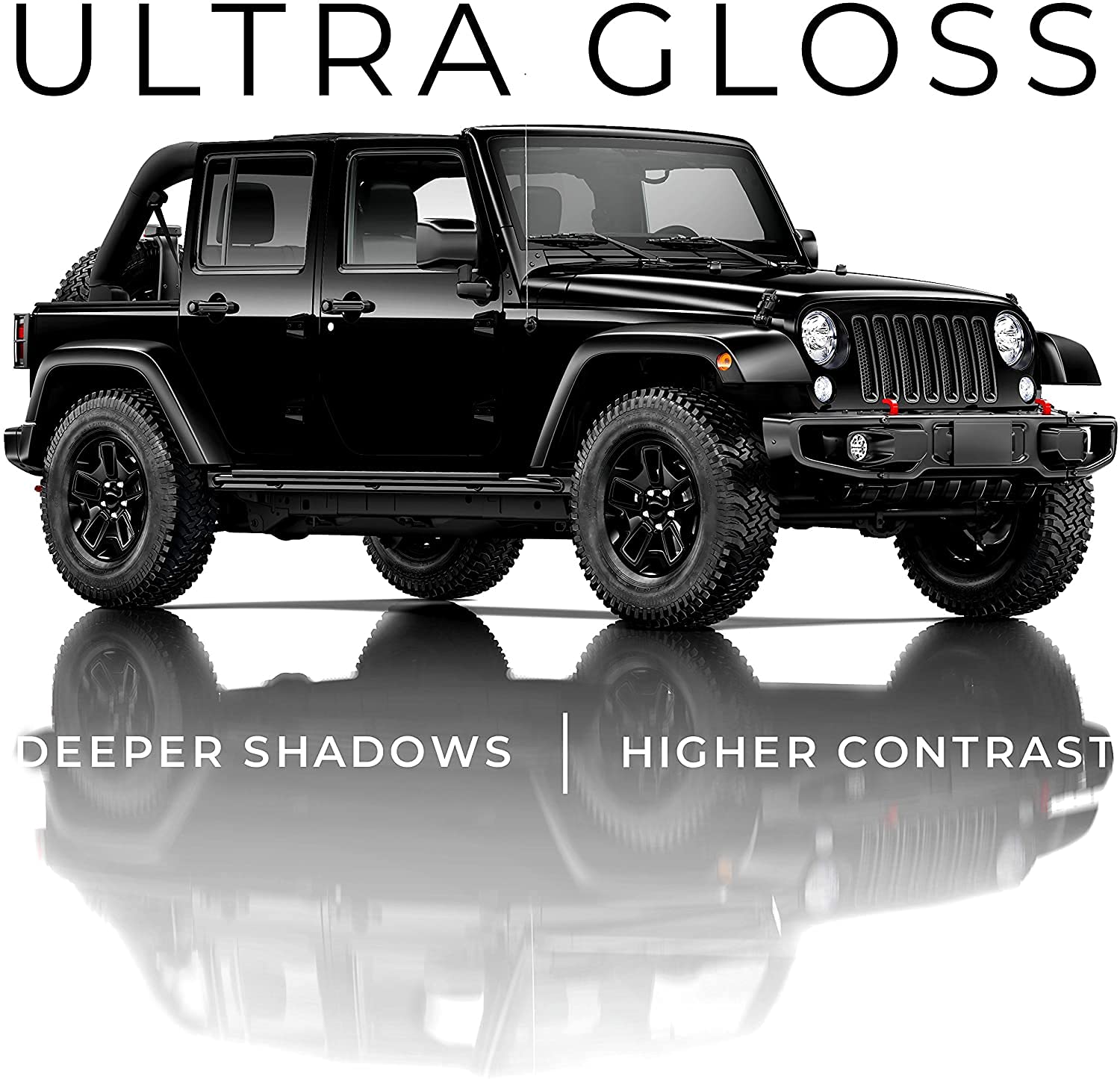 VViViD Ultra Gloss Vinyl Car Wrap Film - 14ft x 5ft, Gloss Piano Black, Premium Quality