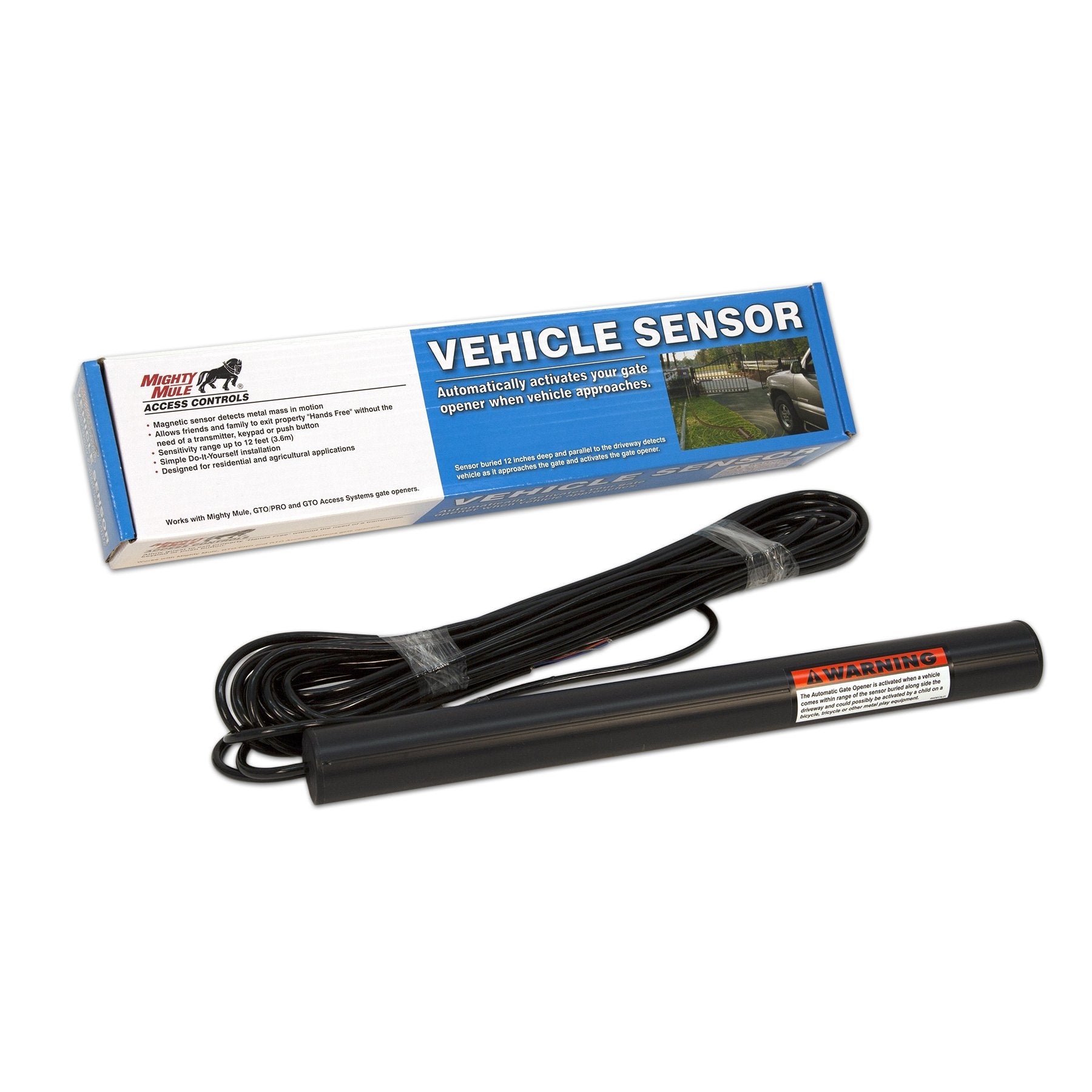 100 Ft. Driveway Vehicle Sensor (Fm140) For Mighty Mule Automatic Gate Opener, Black