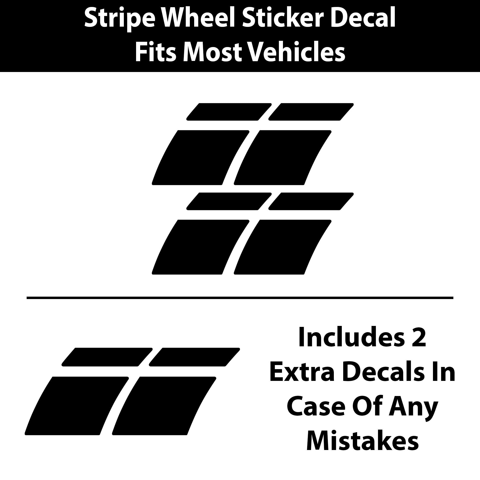 BOGAR TECH DESIGNS Wheel Rim Decal Stripes, Vinyl, Gloss Yellow, 18"-20" Wheels