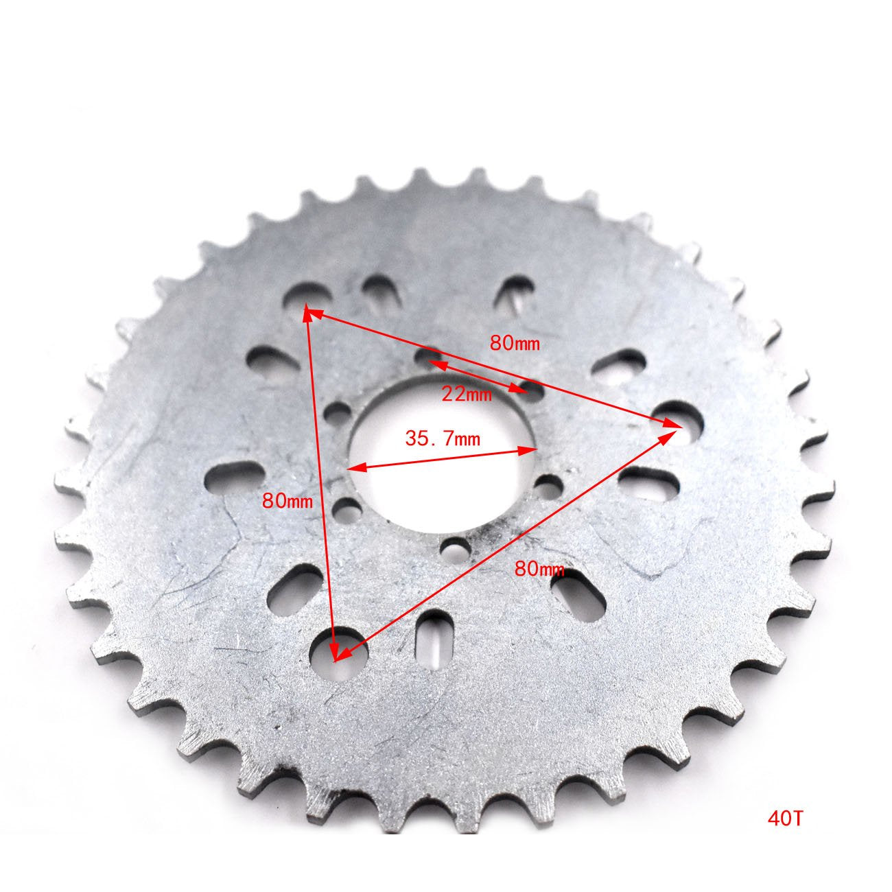 1'/1.5'(25Mm/38Mm) Silver Cnc Adapter 40T Sprocket Fits 80Cc Motorized Bicycle