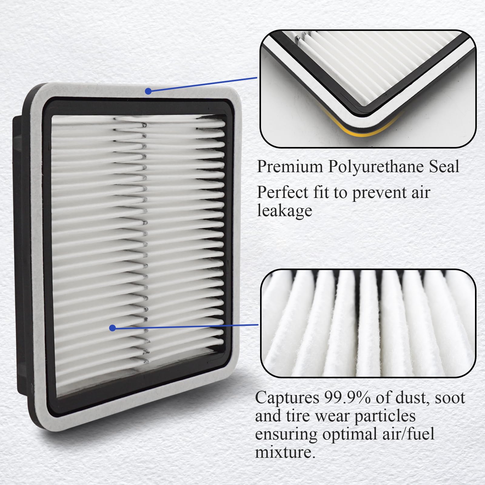 Ca9997 Engine Air Filter For Subaru 2008-2016 Impreza,2009-2018 Forester,2005-2019 Legacy,2005-2019 Outback,2005-2021 Wrx,2006-2