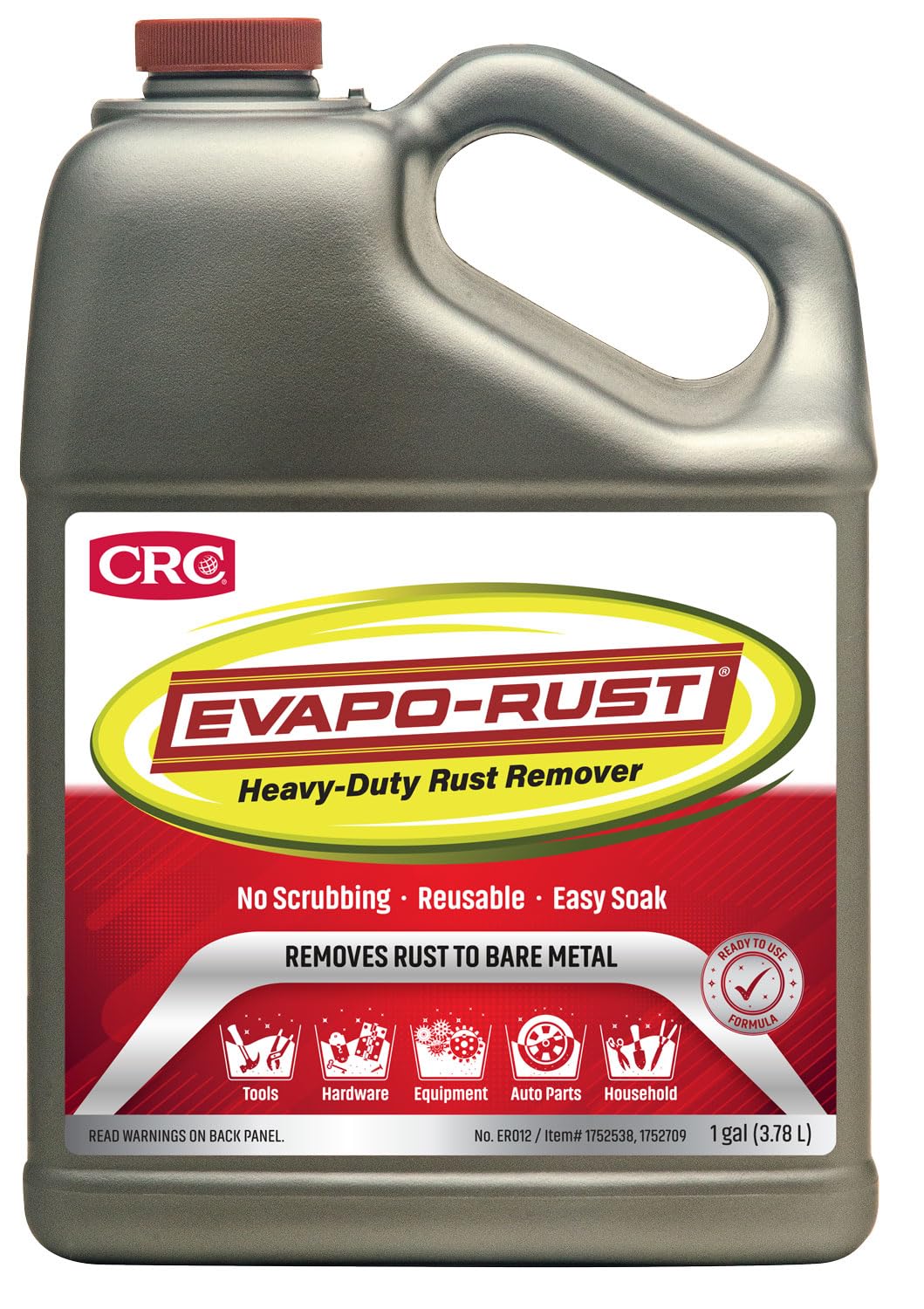 Evapo-Rust ER012 Super Safe - 128 oz., Non Toxic Rust Remover for Auto Parts, Hardware, Antiques | Rust Removers and Chemicals