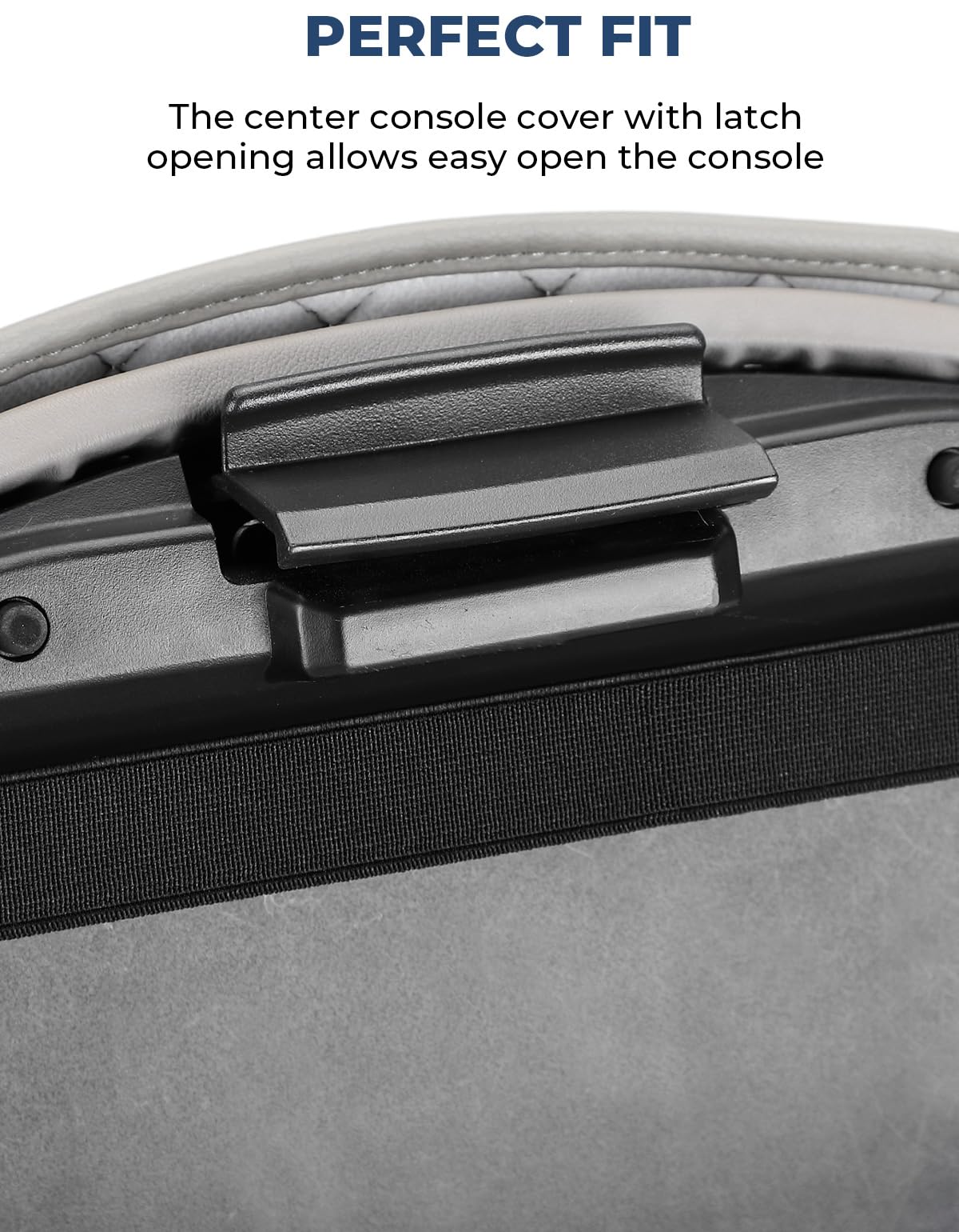 ISSYAUTO Center Console Cover Compatible with 2009-2015 Pilot, Leather Armrest lid Cover Arm Rest Covering for Car, Well-Make Du
