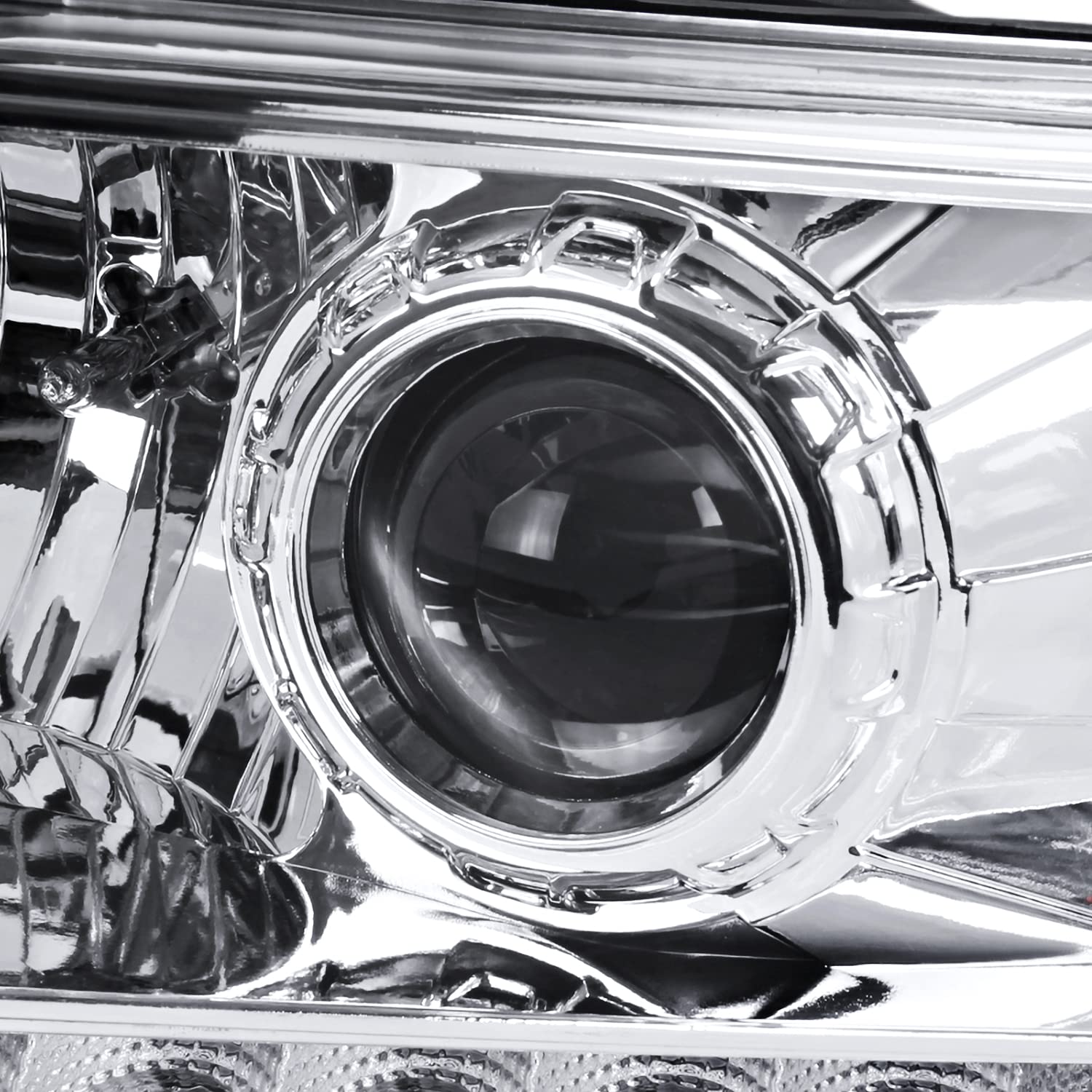 Spec-D Tuning LED Projector Headlights Chrome Compatible with 1994-2001 Dodge Ram 1500, 1994-2002 Dodge Ram 2500/3500, Left + Ri