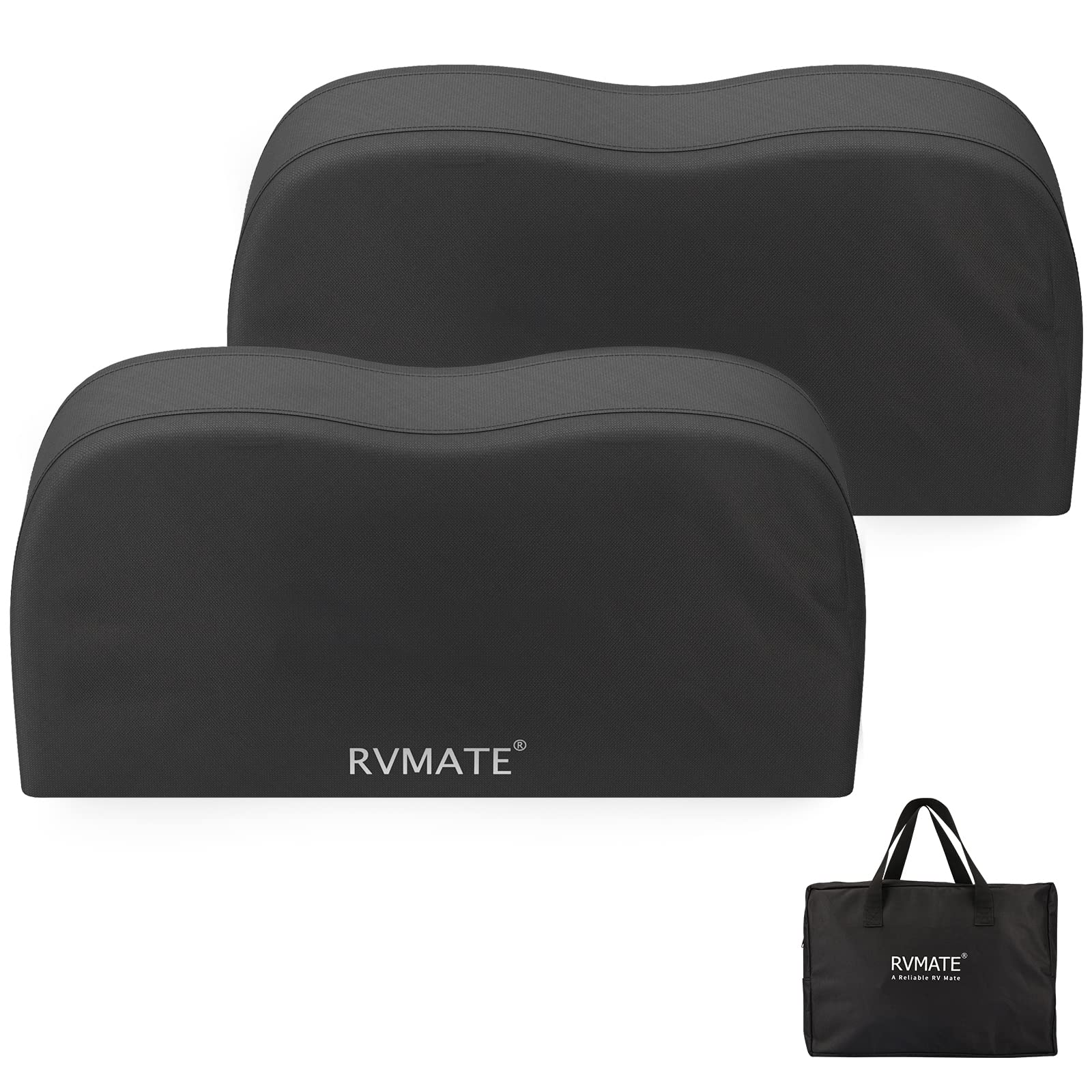 RVMATE RV Tire Covers, Dual Axle Wheel Cover (2 Pack) Fits 27''-30'' Diameter Tires, Waterproof Anti-UV 600D Oxford Black Dual T