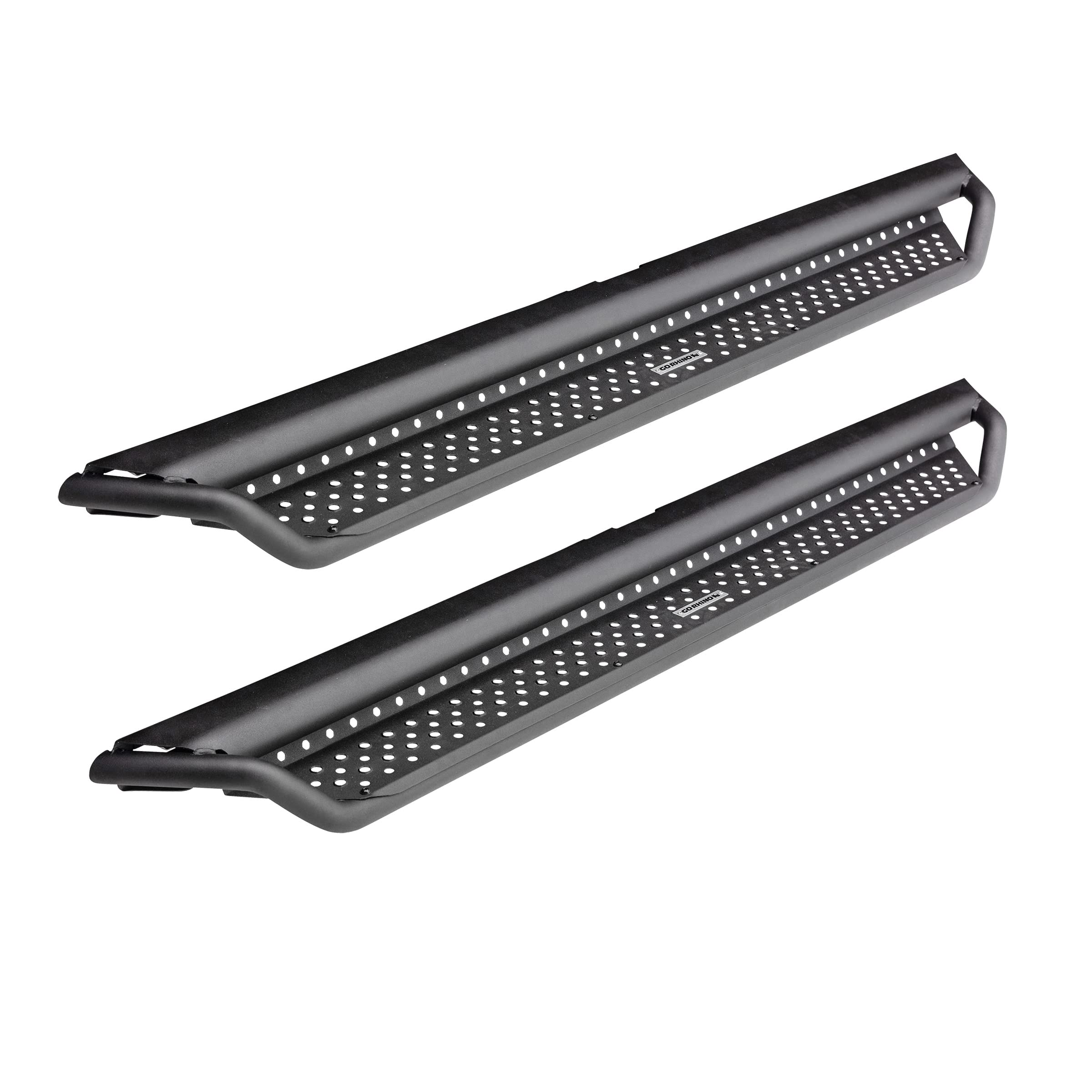 Go Rhino D14043T Dominator Xtreme D1 Side Steps With Rocker Panel Mounting Bracket Kit For 07-19 Gmc, Chevrolet (Extended Cab Pickup)