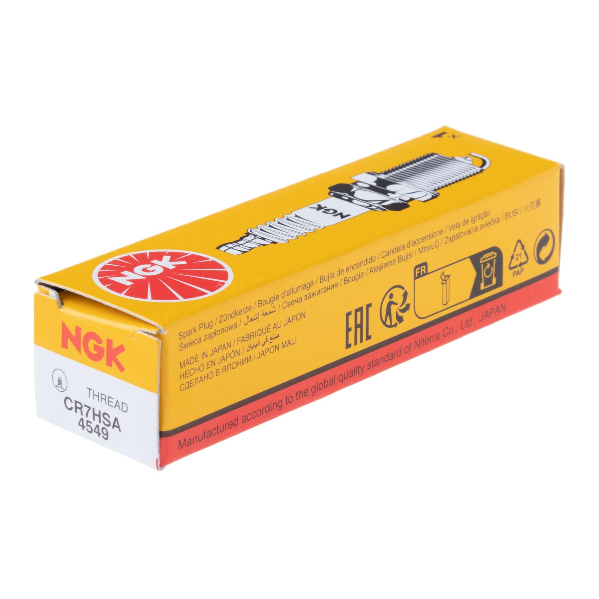 Ngk (4549) Cr7Hsa Standard Spark Plug, Pack Of 1 (5100.5714)